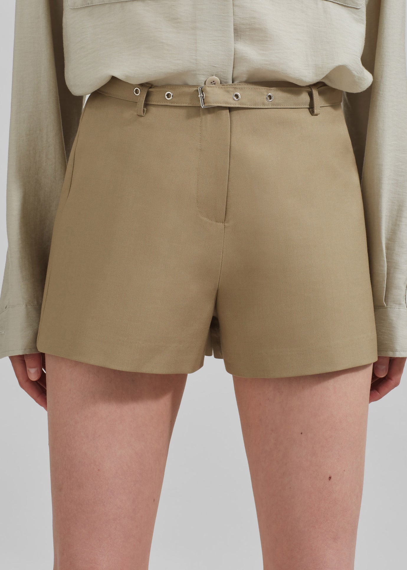 Alynn Mini Shorts - Khaki - 1