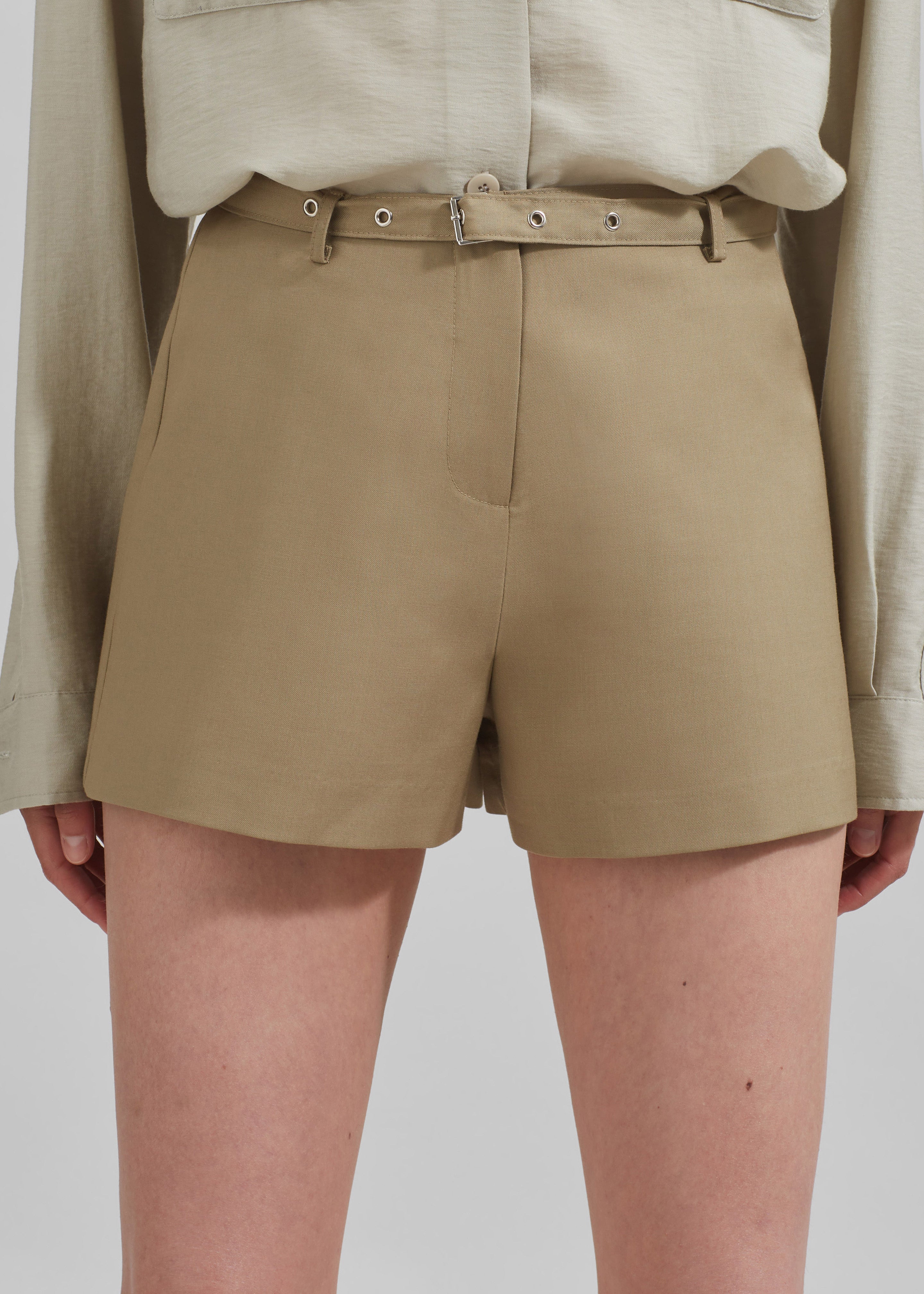 Alynn Mini Shorts - Khaki - 2