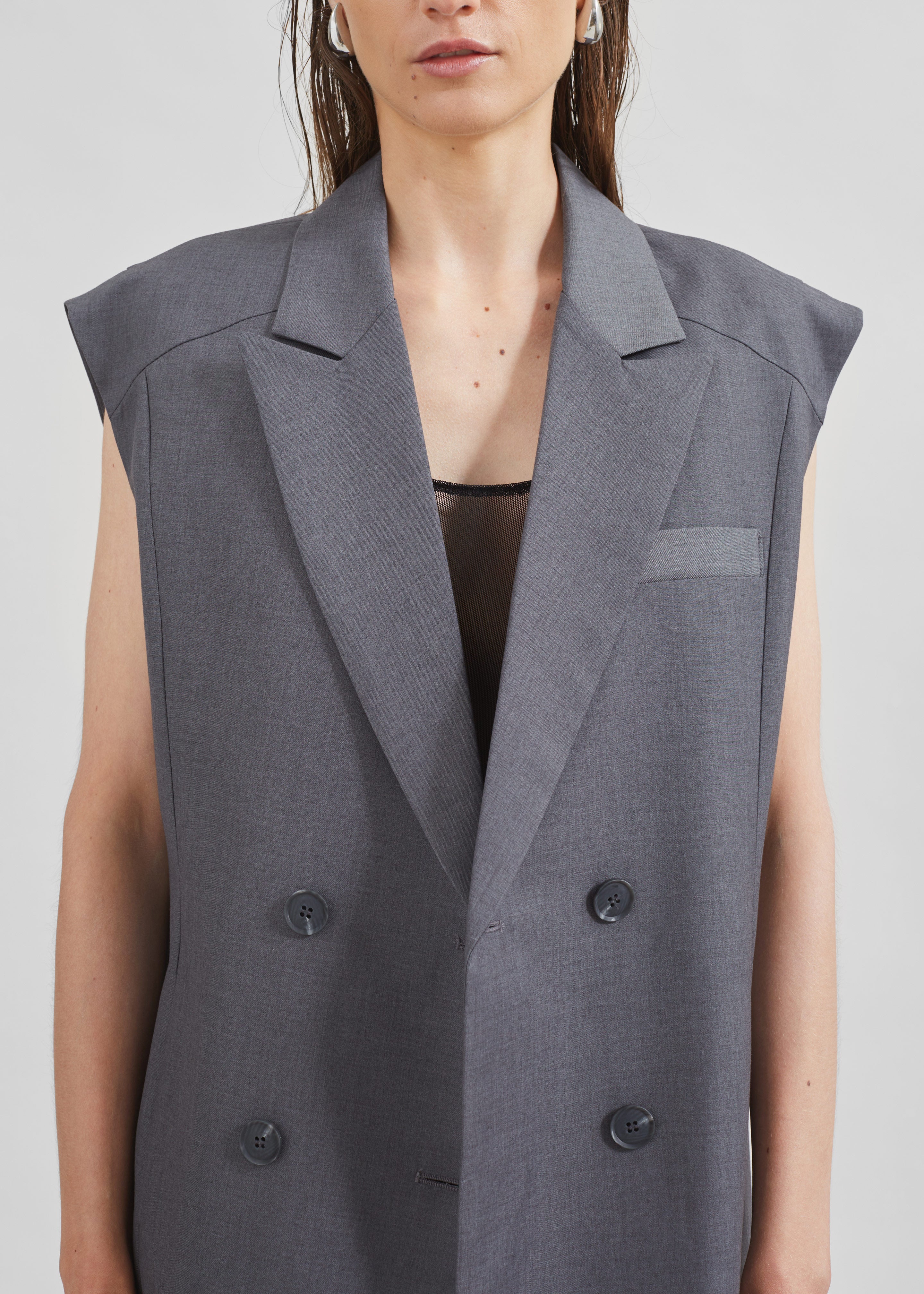 Alynn Vest Dress - Grey - 4