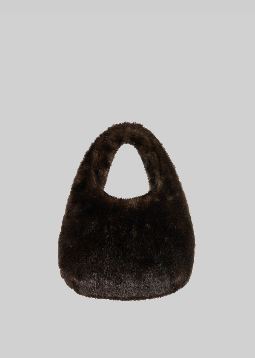 Amomento Fur Tote Bag - Dark Brown