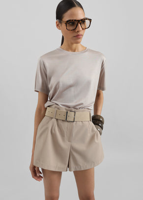 Amal Fluid Tee - Light Taupe
