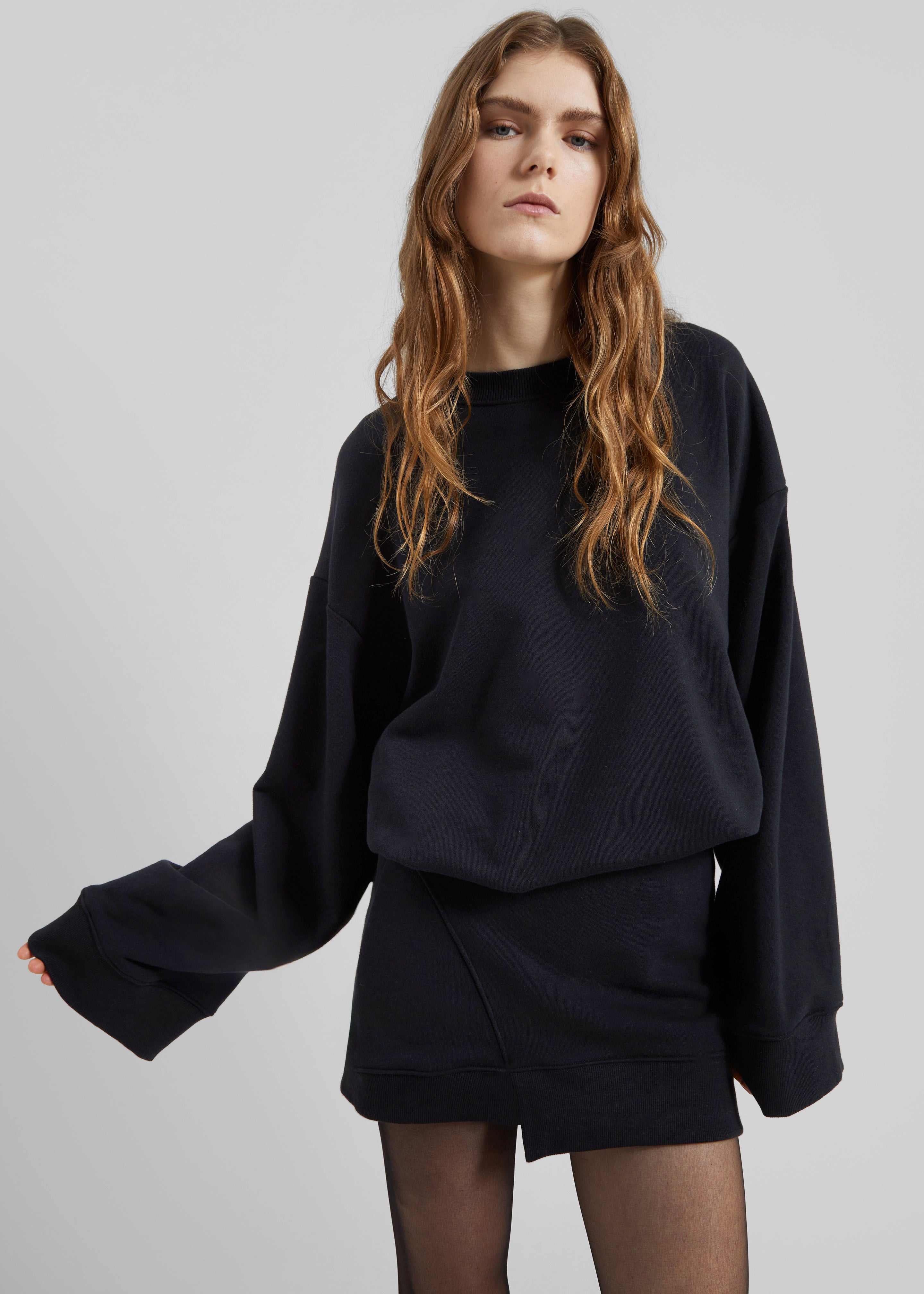 Ambleny Sweatshirt Dress - Black - 2