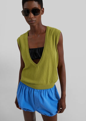Ameglia Bubble Hem Mini Shorts - Blue