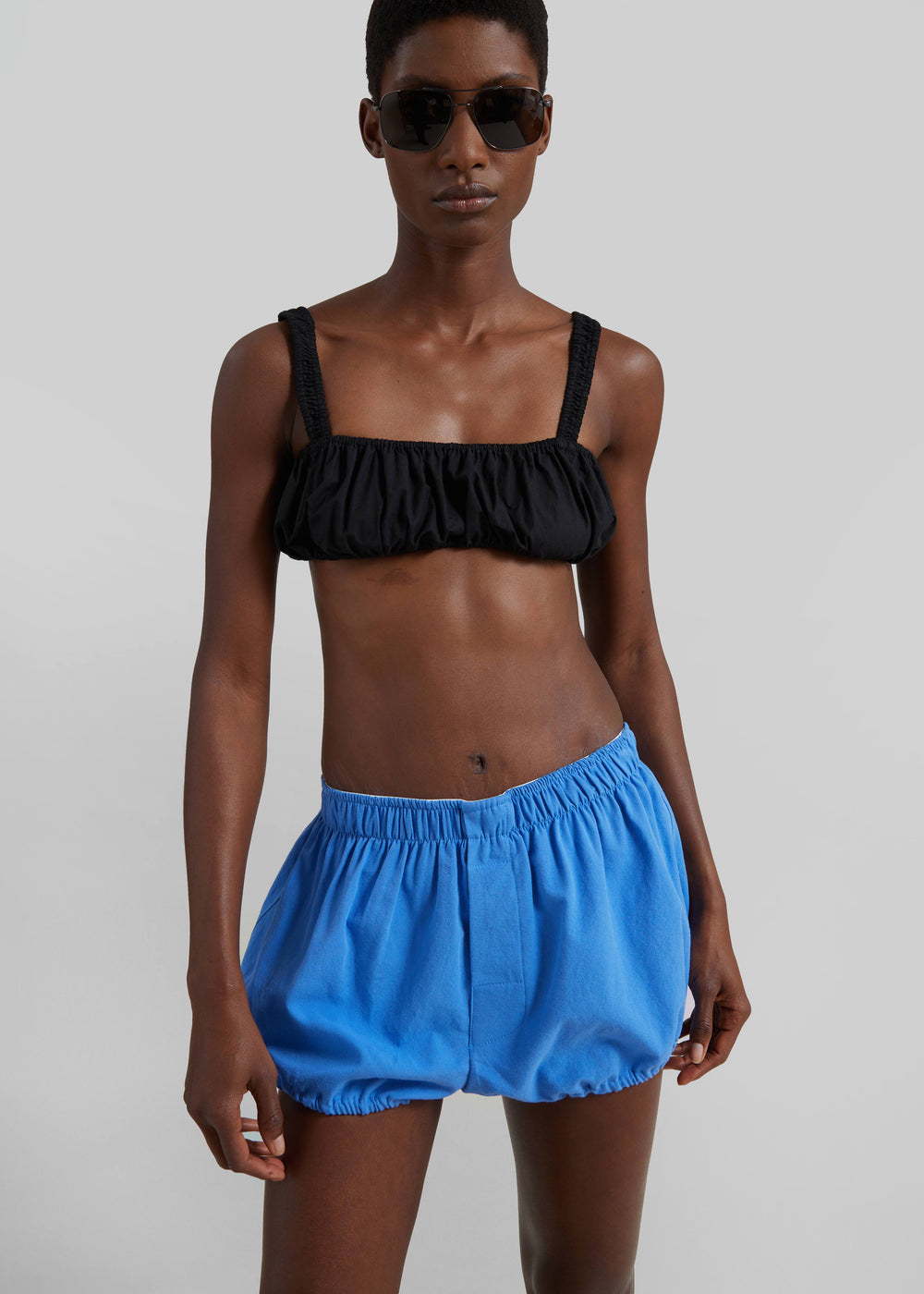 Ameglia Bubble Hem Mini Shorts - Blue