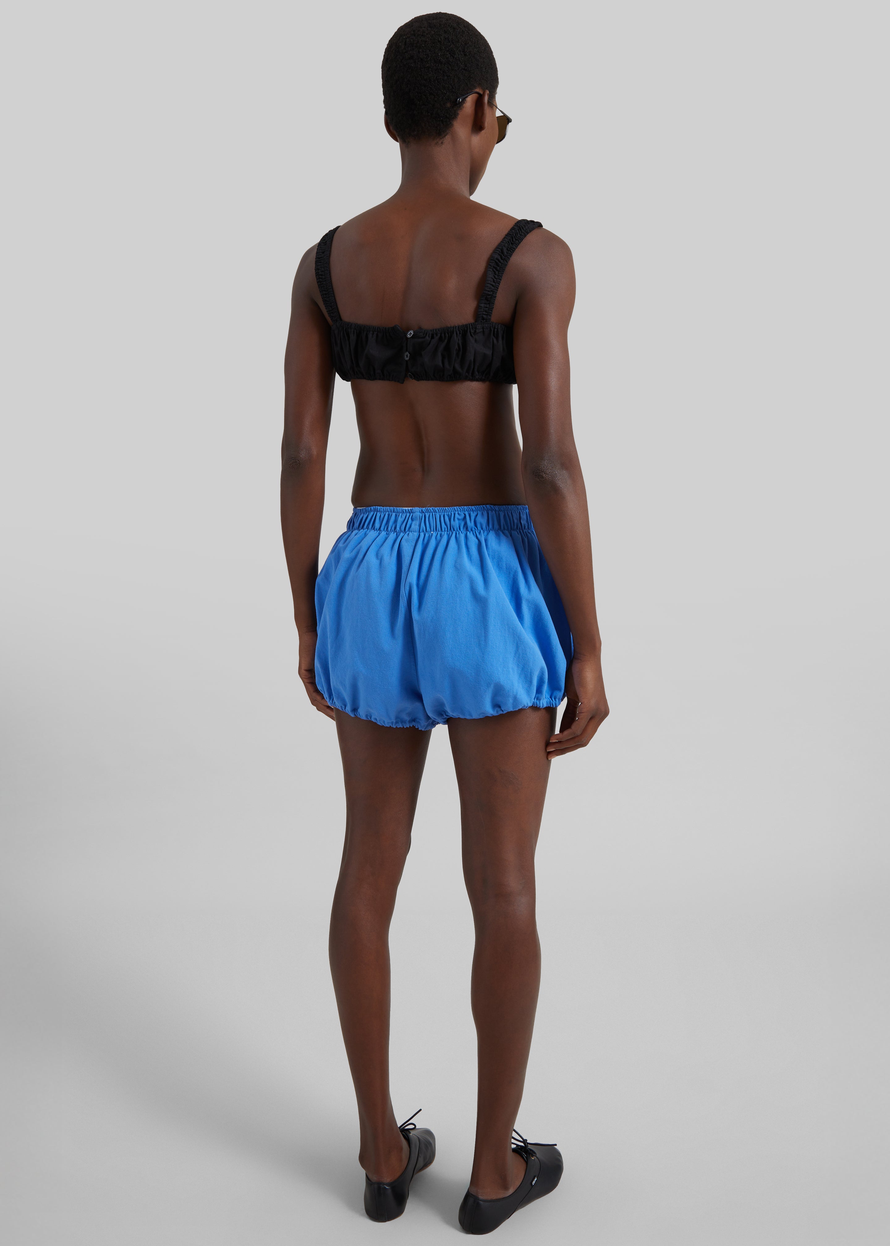 Ameglia Bubble-Hem Mini Shorts - Blue - 6