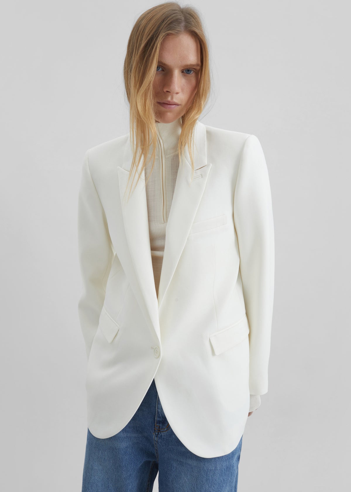 Amelia Tailored Blazer - White - 6
