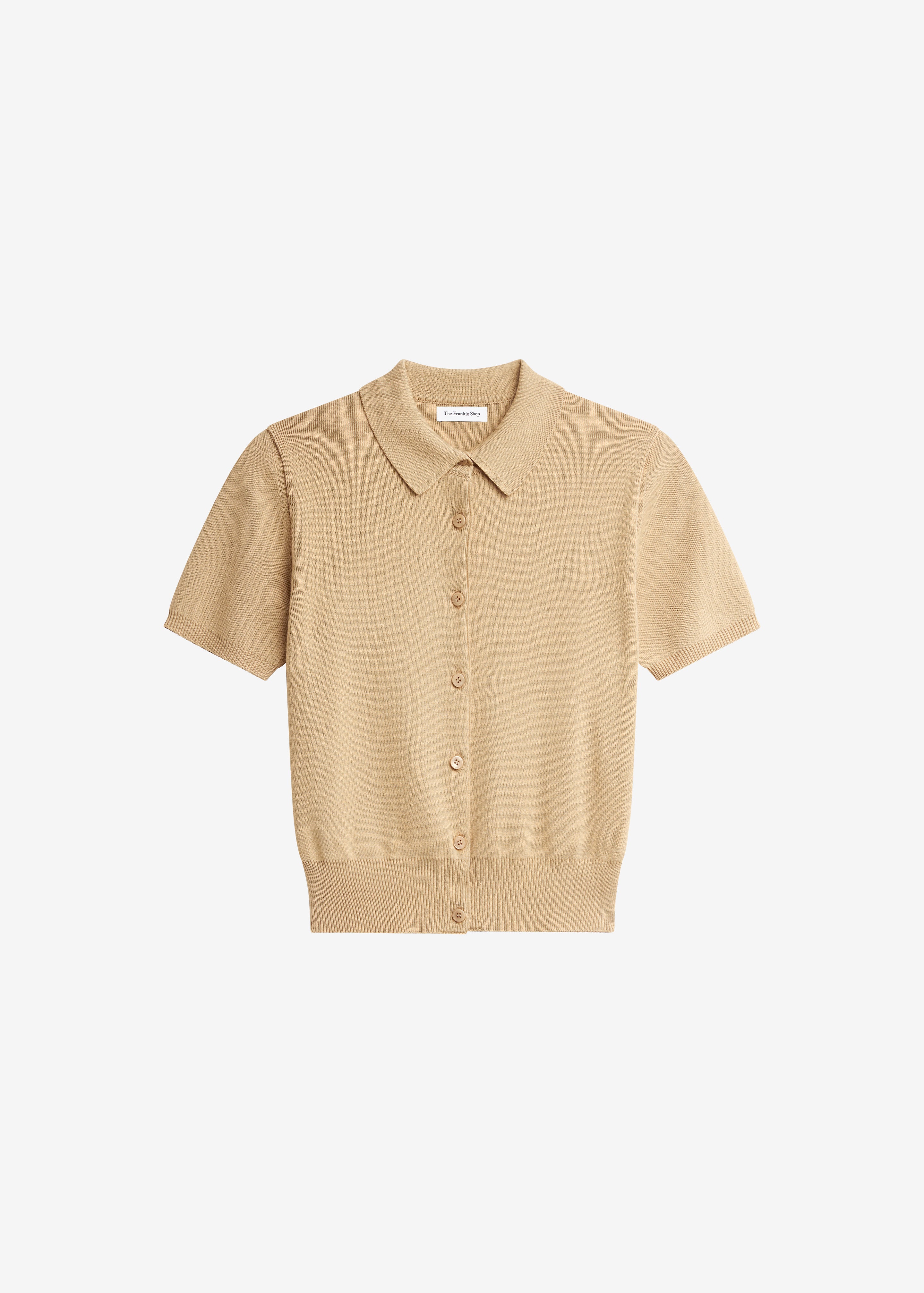 Amelot Knit Short Sleeve Cardigan - Beige – The Frankie Shop