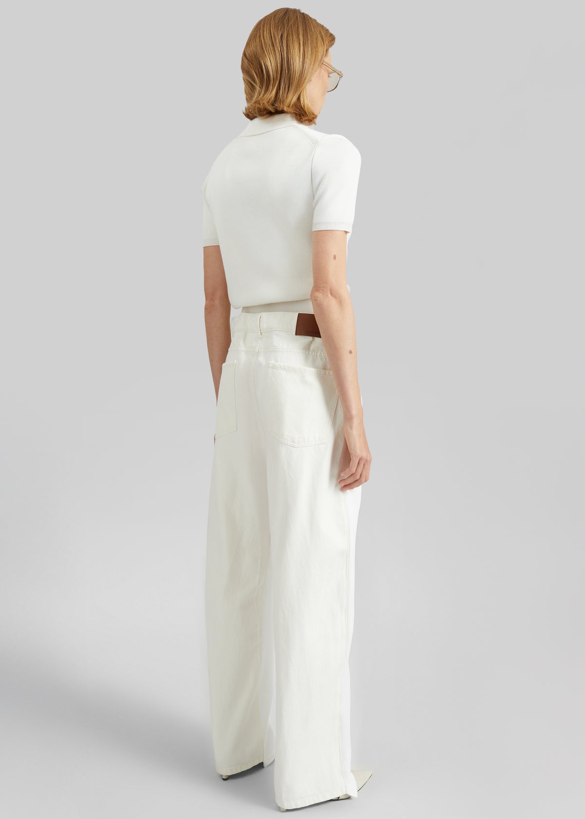 Amelot Knit Short Sleeve Cardigan - White - 4