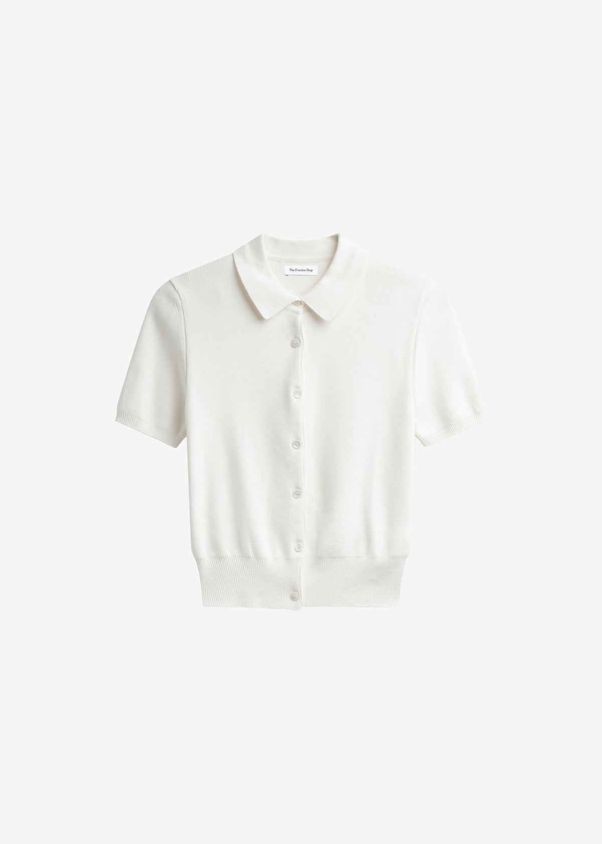 Amelot Knit Short Sleeve Cardigan - White - 5