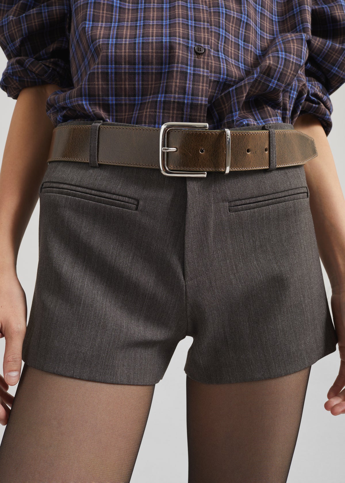 Amilly Hot Pants - Grey Melange - 3
