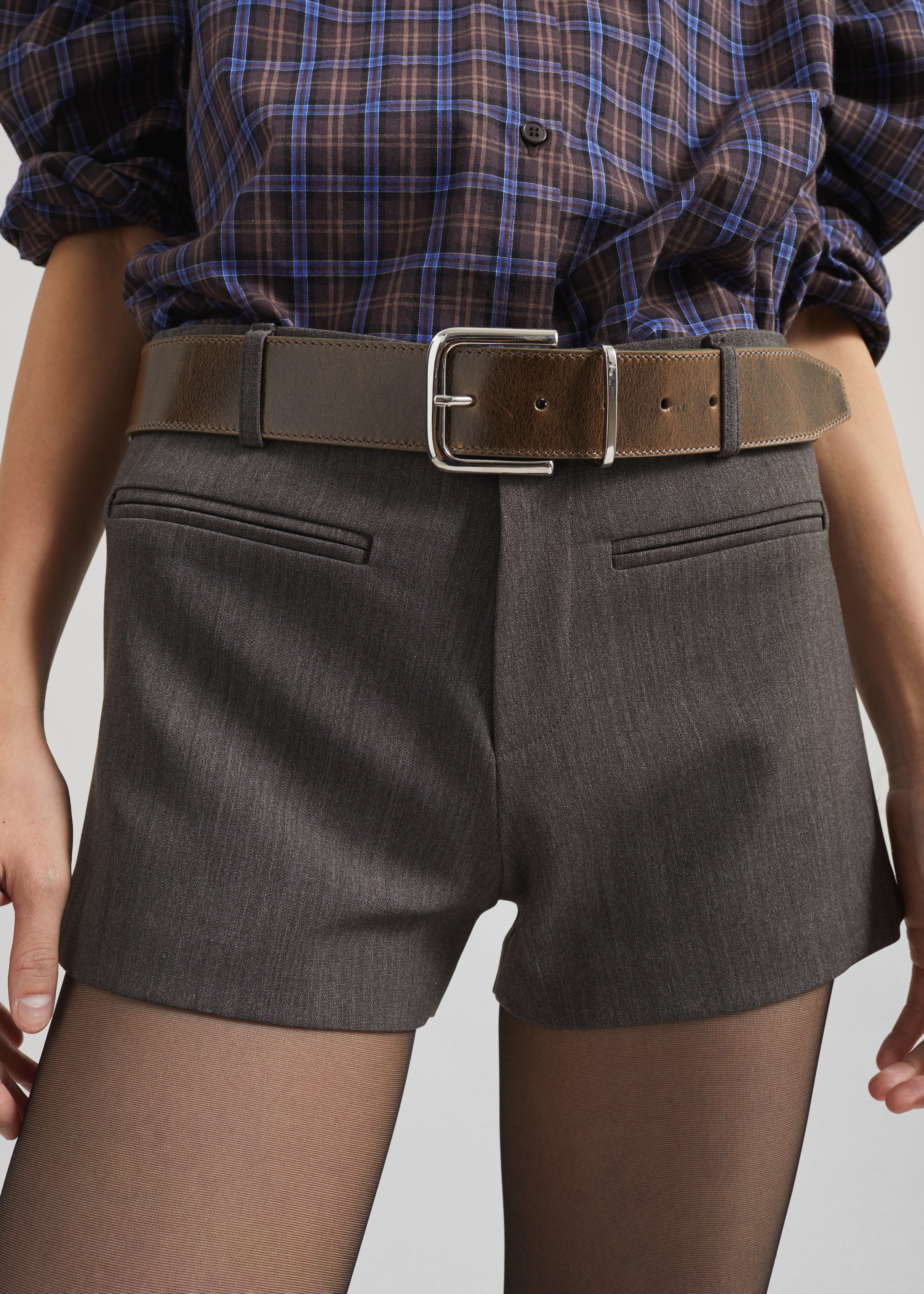 Amilly Hot Pants - Grey Melange - 3