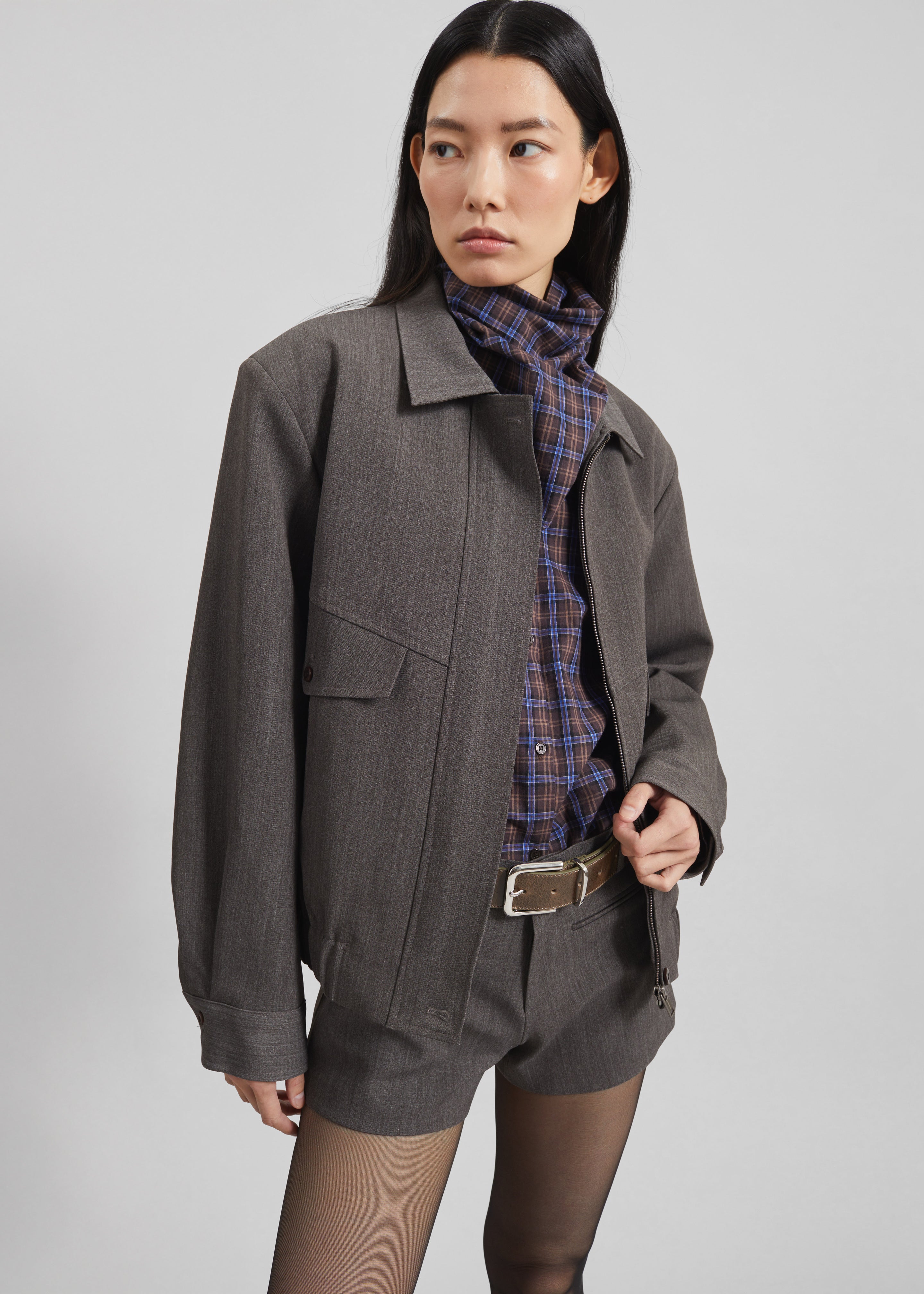 Amilly Padded Jacket - Grey Melange - 6