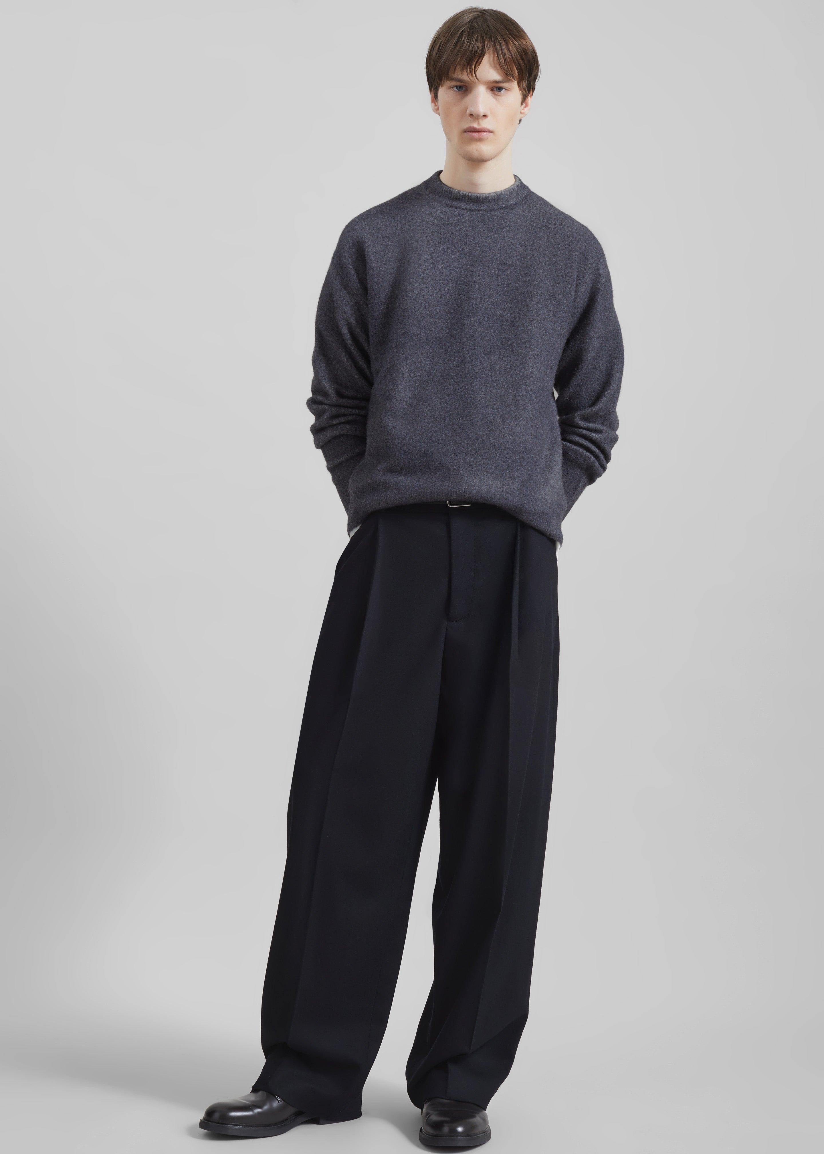 Amish Supplies Oversized Crewneck Sweater - Grey - 7 - [gender-male]