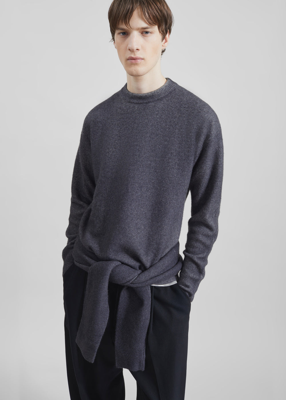 Amish Supplies Oversized Crewneck Sweater - Grey