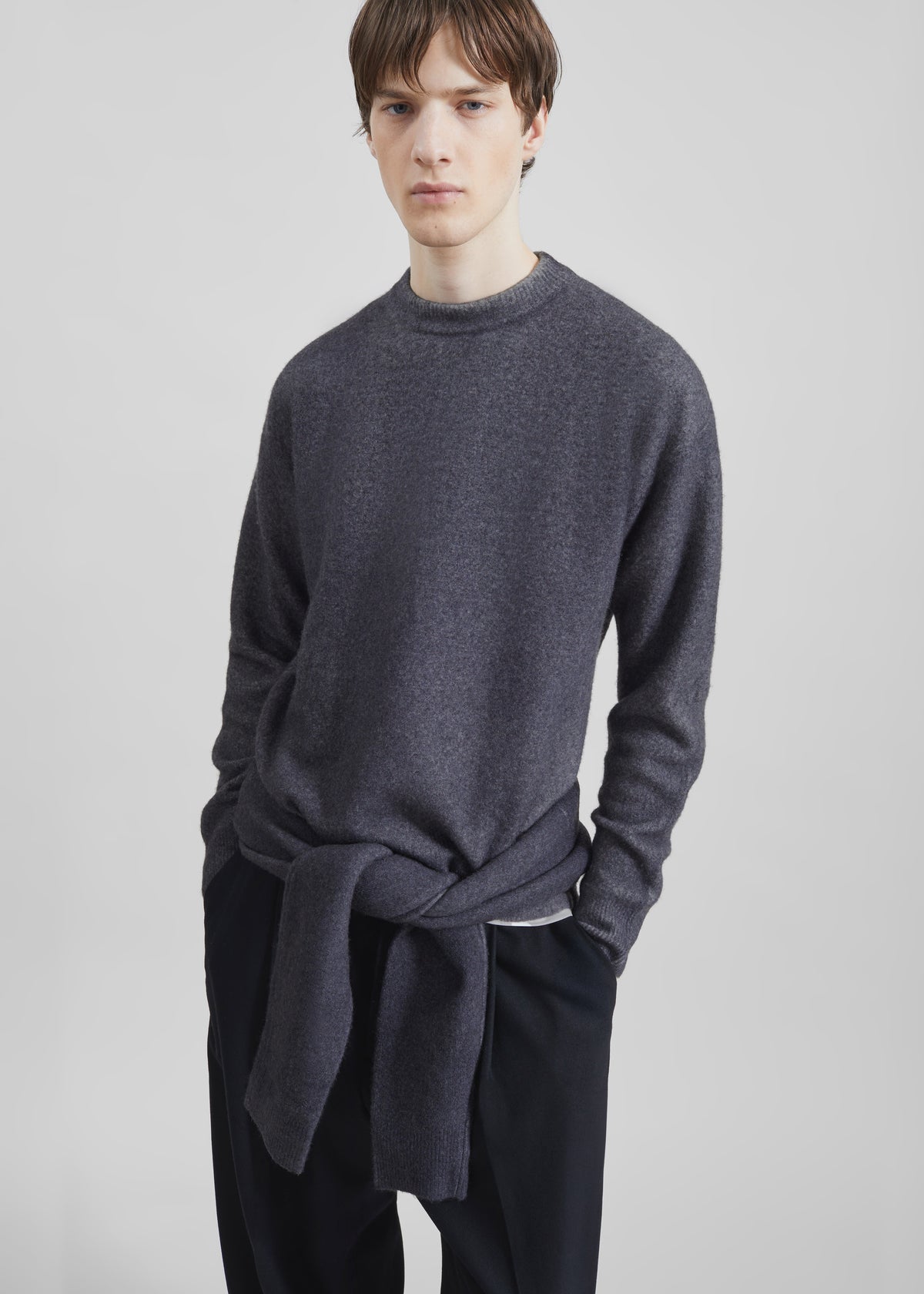 Amish Supplies Oversized Crewneck Sweater - Grey - 6 - [gender-male]