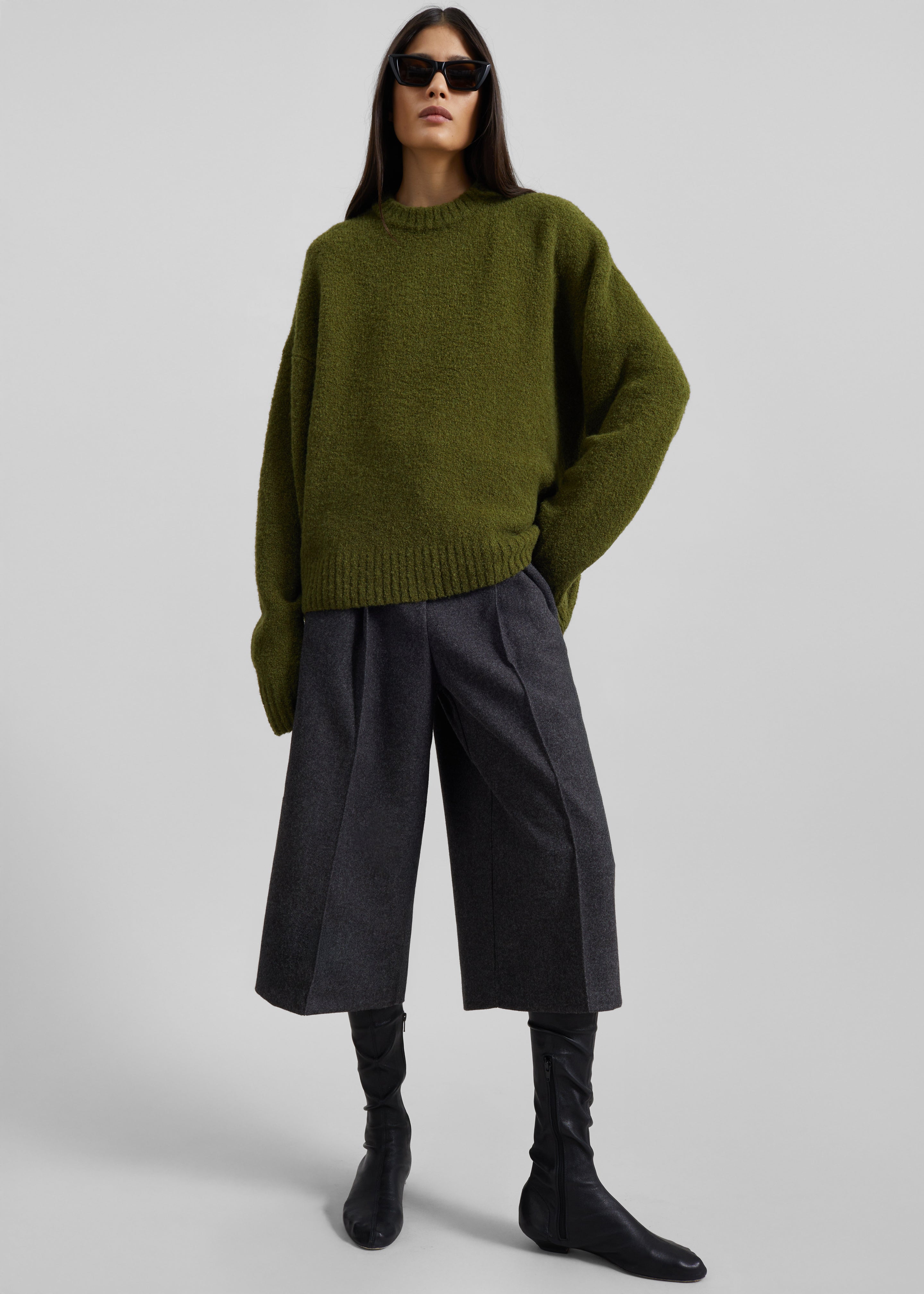 Amish Supplies Bouclè Knit Sweater - Acid Green - 1