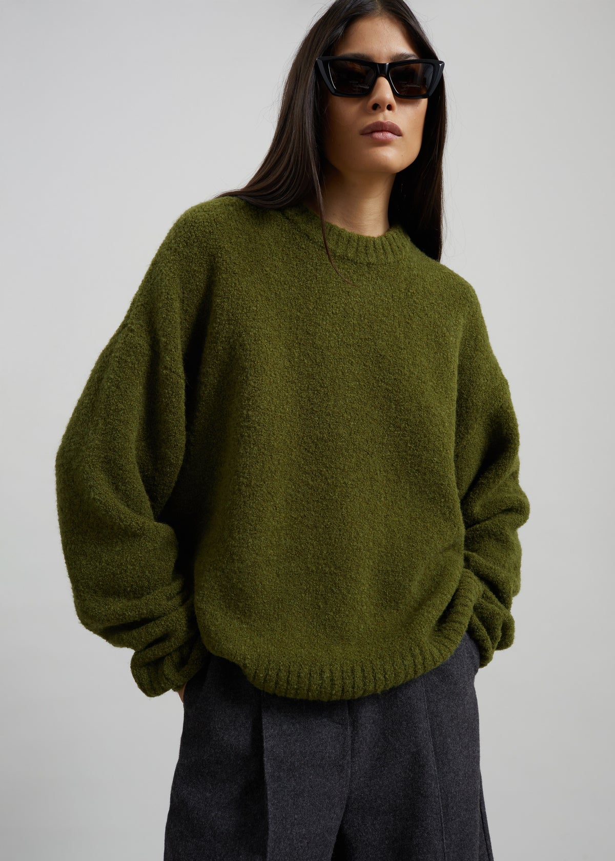 Amish Supplies Bouclè Knit Sweater - Acid Green - 4