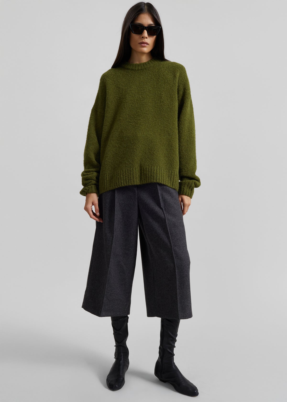 Amish Supplies Bouclè Knit Sweater - Acid Green - 5