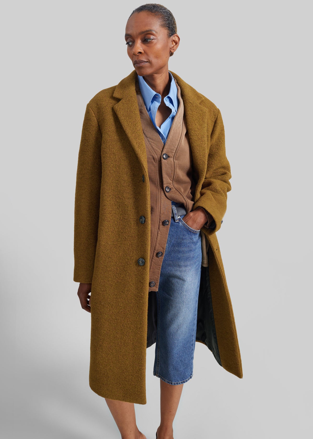 Amish Supplies Single Breasted Coat - Brown