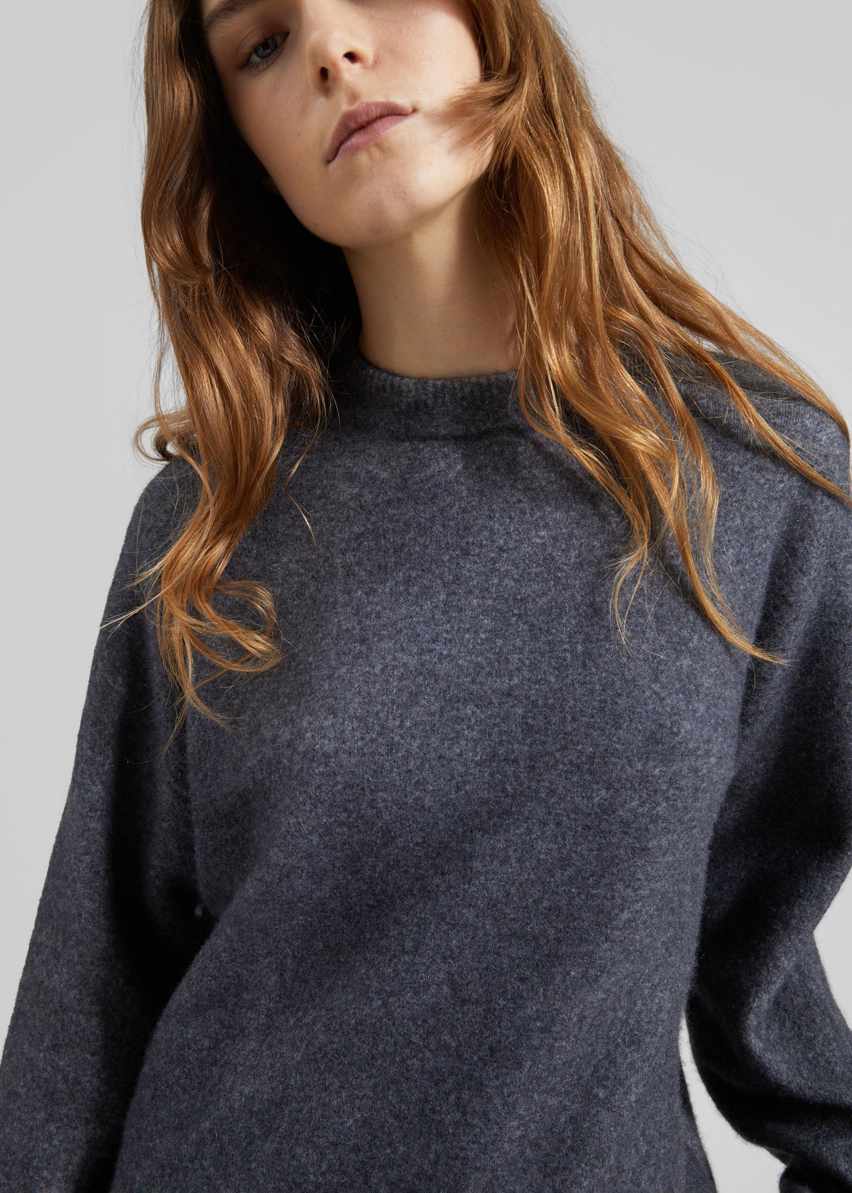 Amish Supplies Oversized Crewneck Sweater - Grey - 3