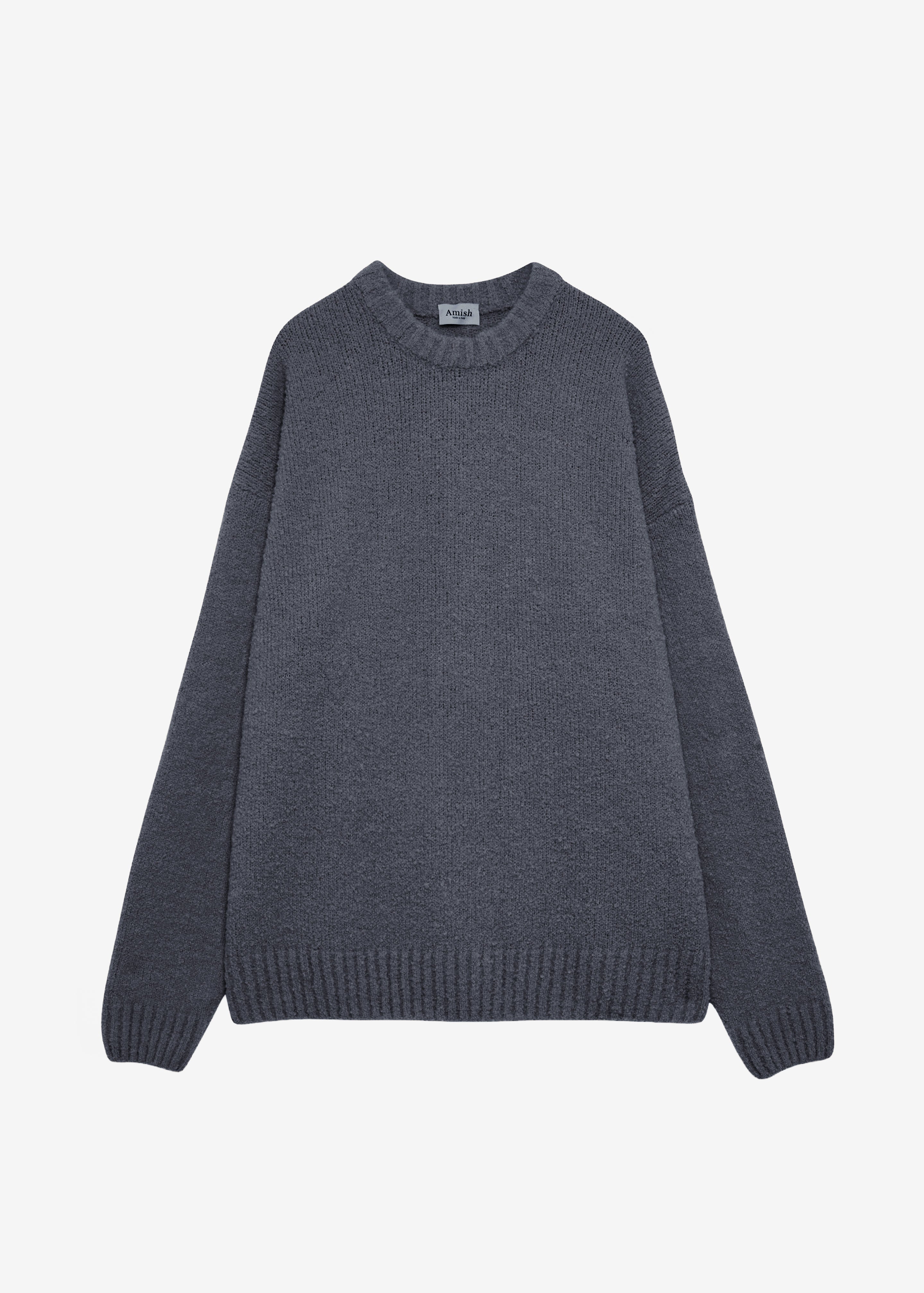 Amish Supplies Oversized Crewneck Sweater - Grey - 12