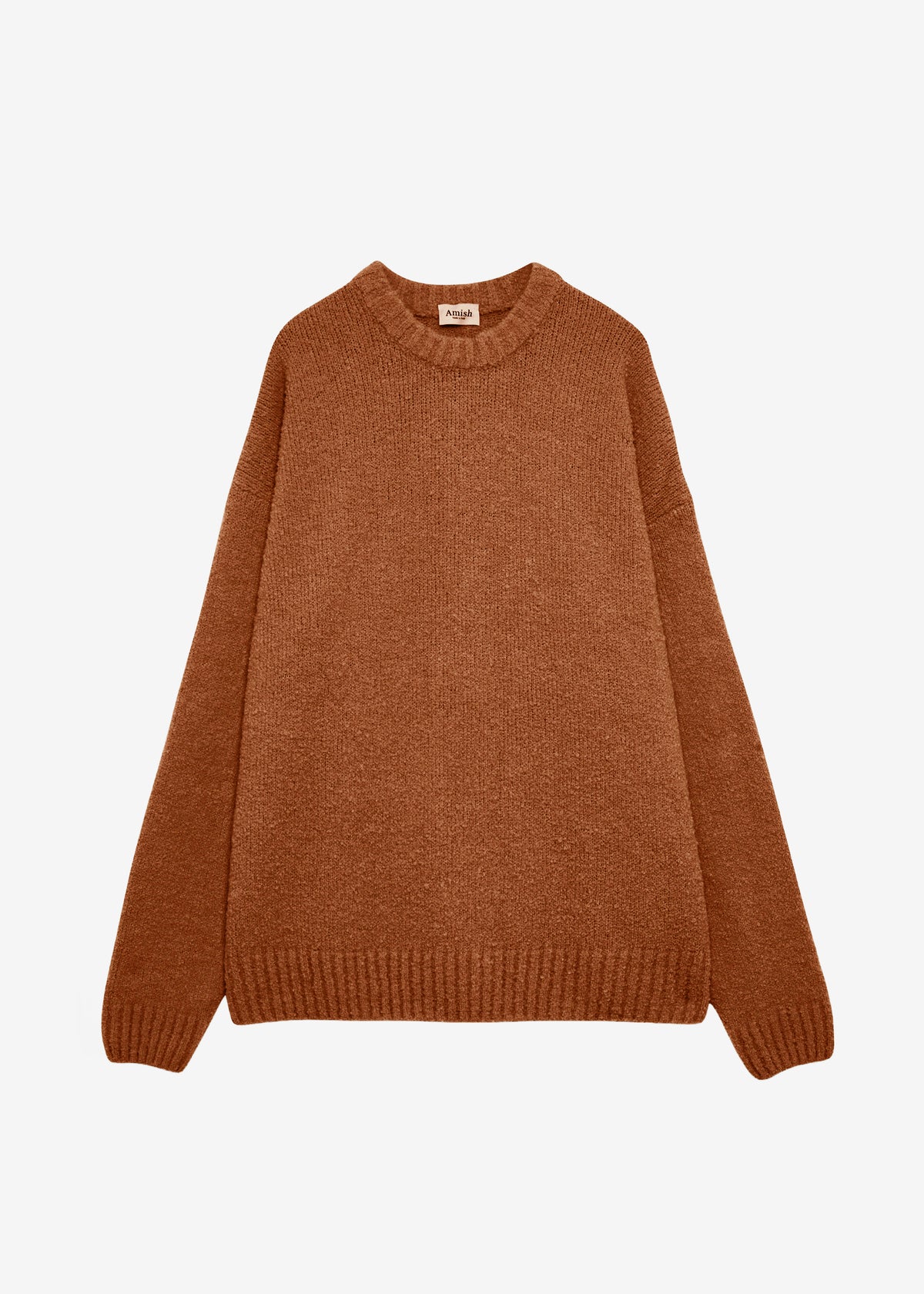 Amish Supplies Oversized Crewneck Sweater - Brown - 10