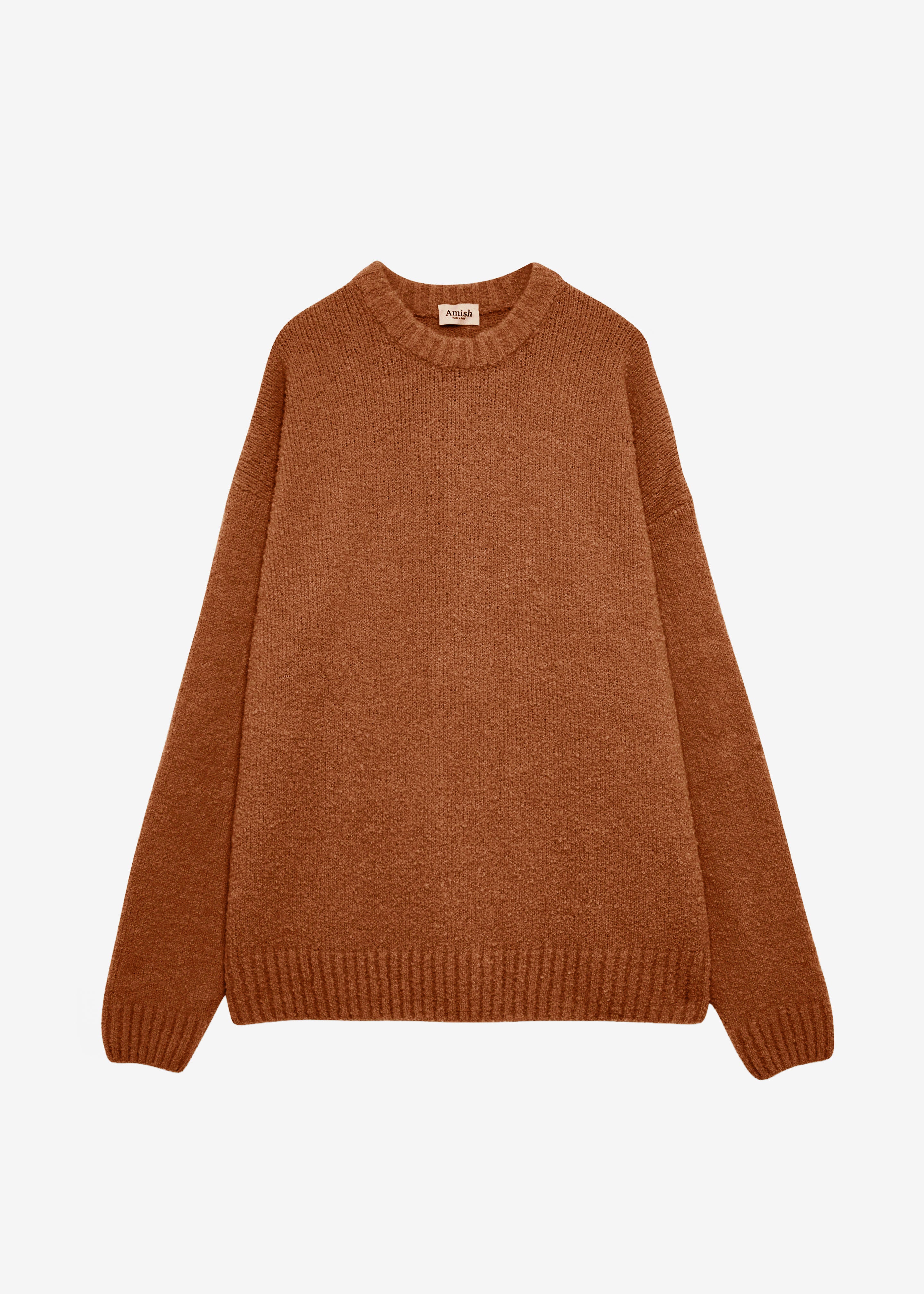 Amish Supplies Oversized Crewneck Sweater - Brown - 10