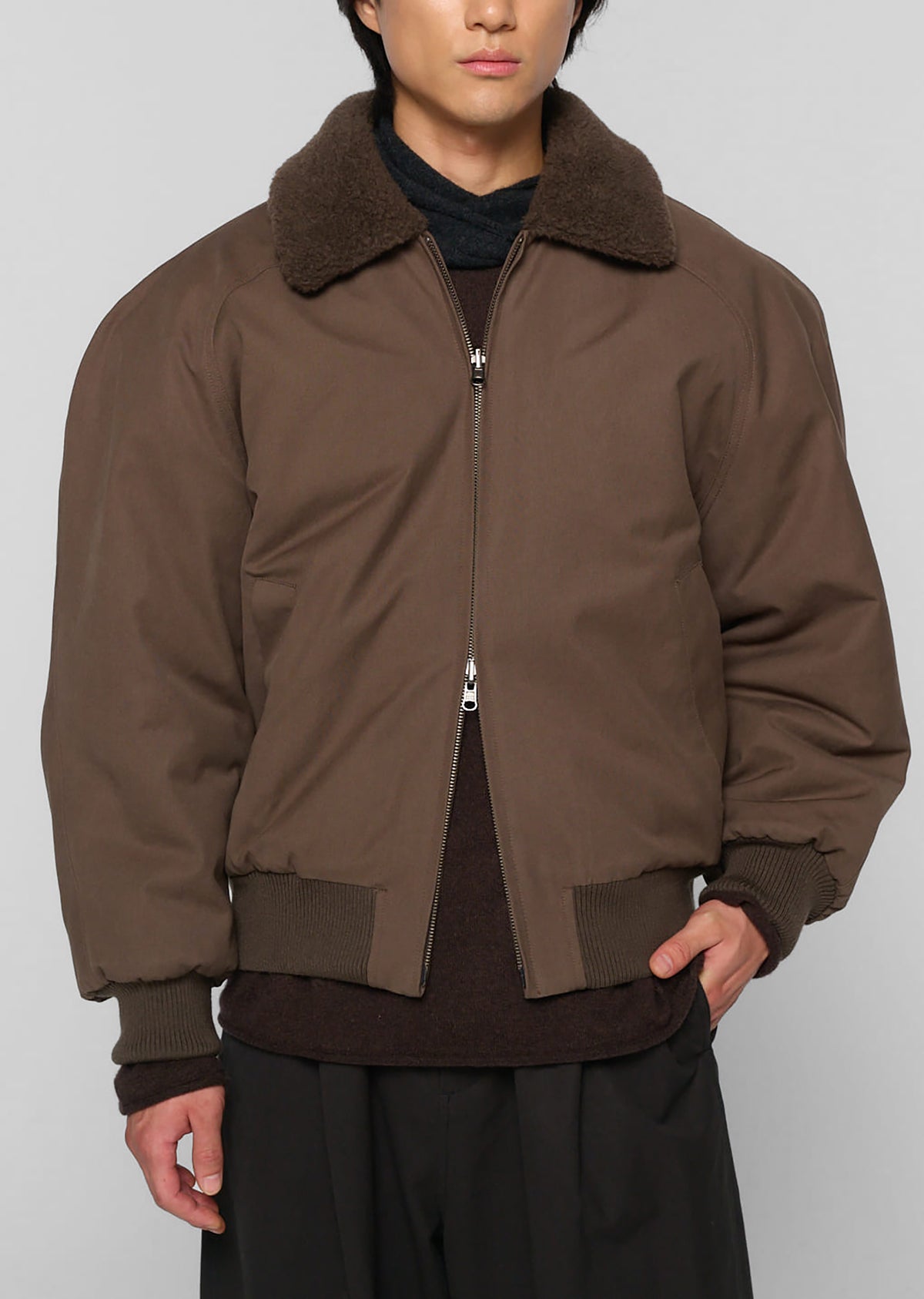 Amomento Cotton Reversible Shearling Jumper - Brown