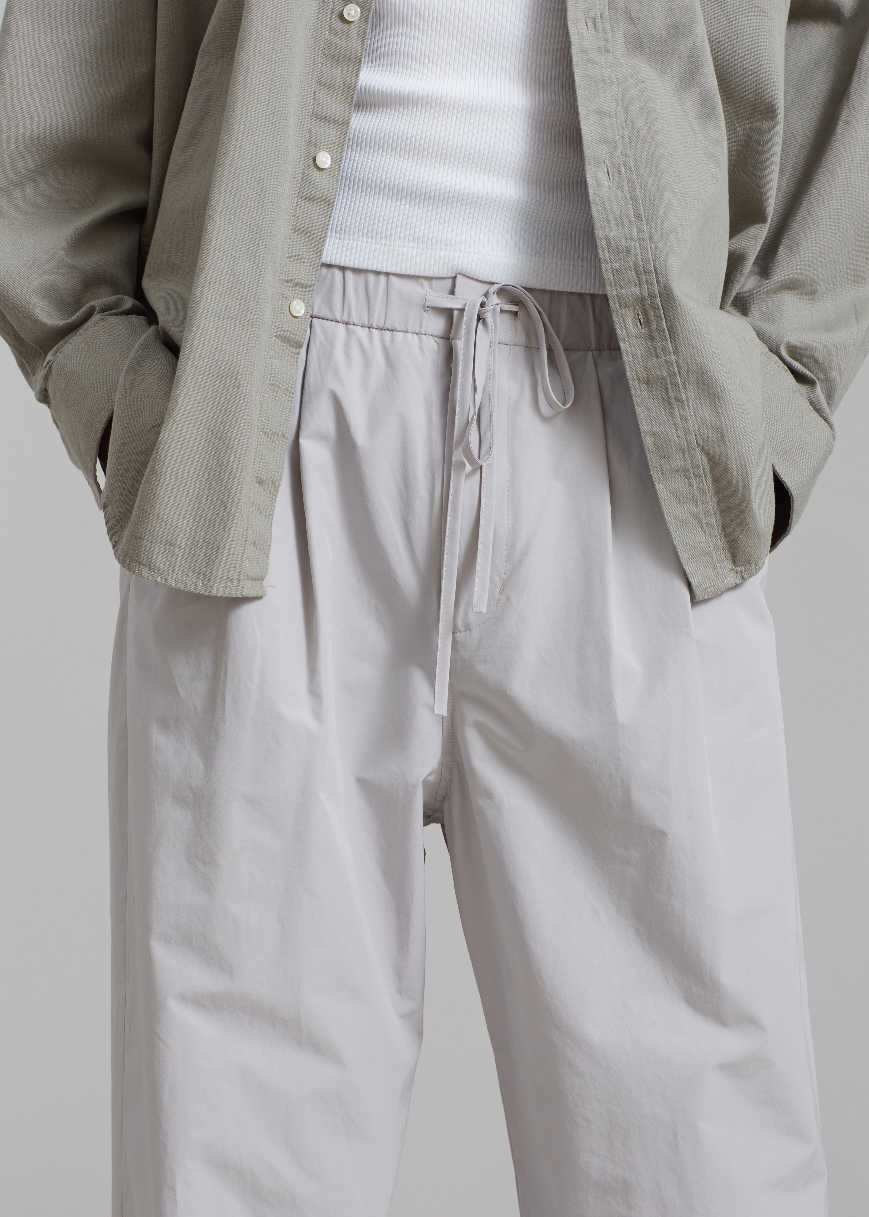Amomento Drawstring Pants - Grey