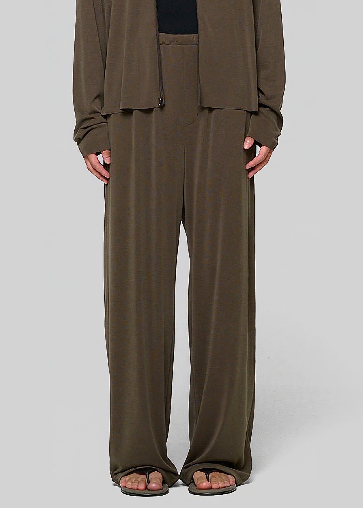Amomento Easy Banding Pants - Brown - 2