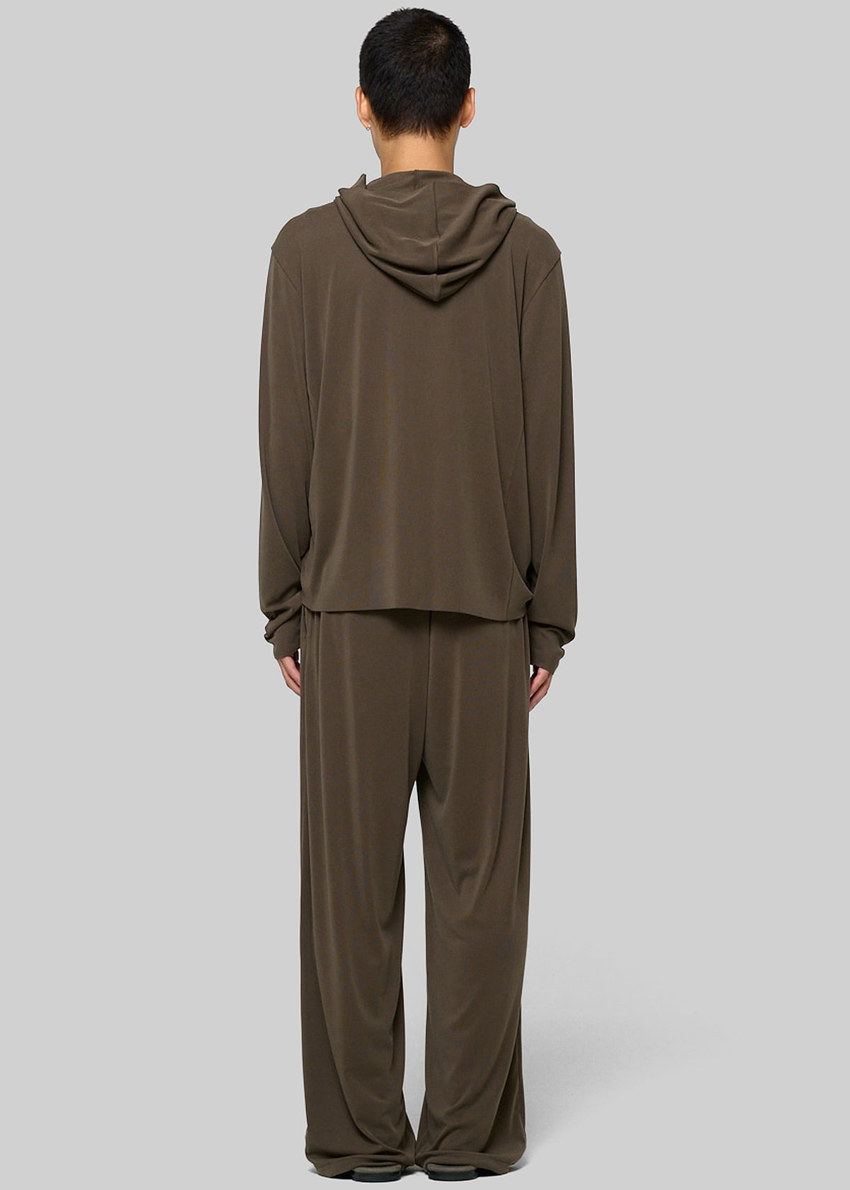 Amomento Jersey Hooded Jumper - Brown - 4