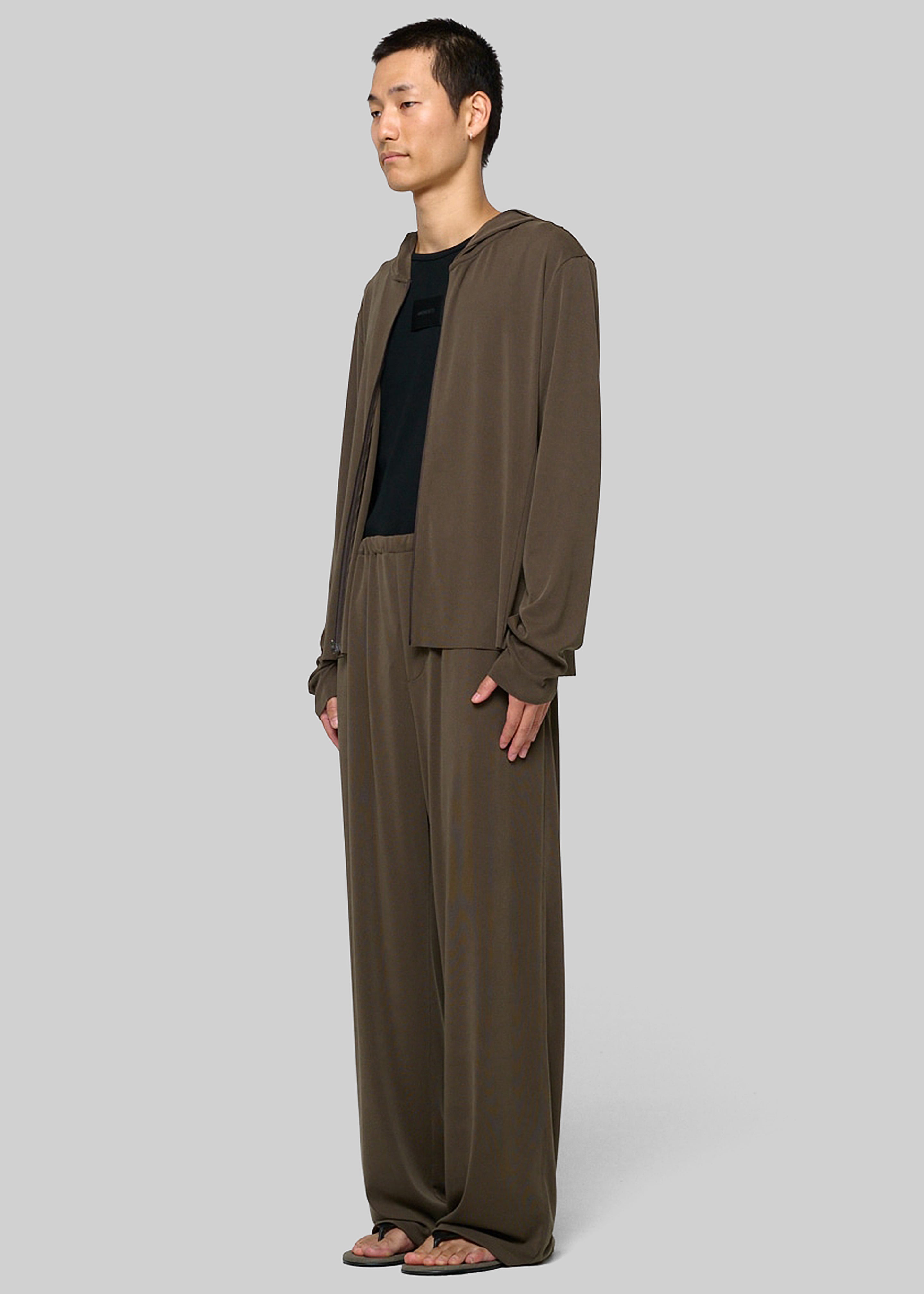Amomento Jersey Hooded Jumper - Brown - 2