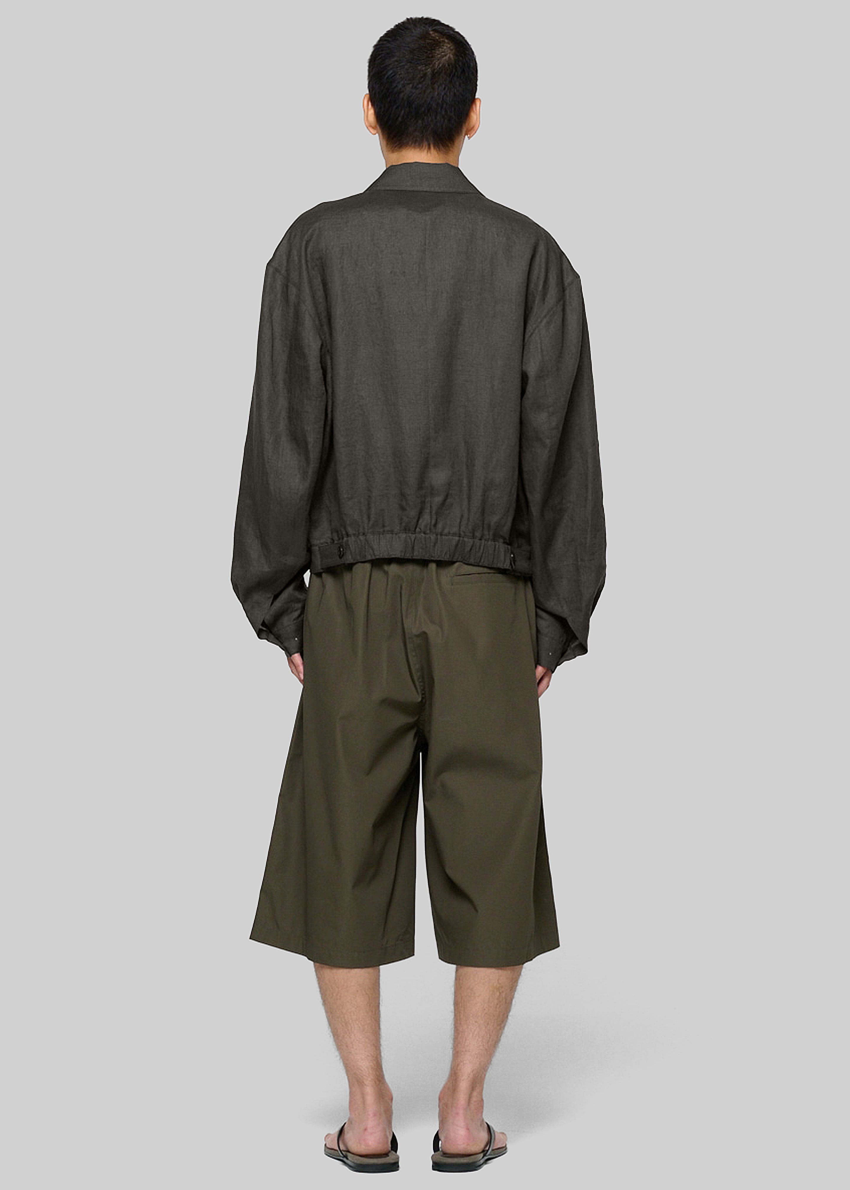 Amomento Linen Crop Jacket - Khaki Grey - 5