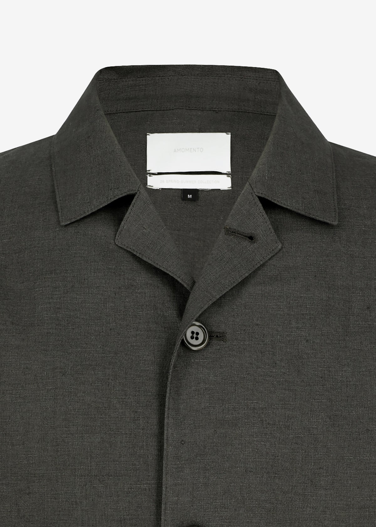 Amomento Linen Crop Jacket - Khaki Grey - 6