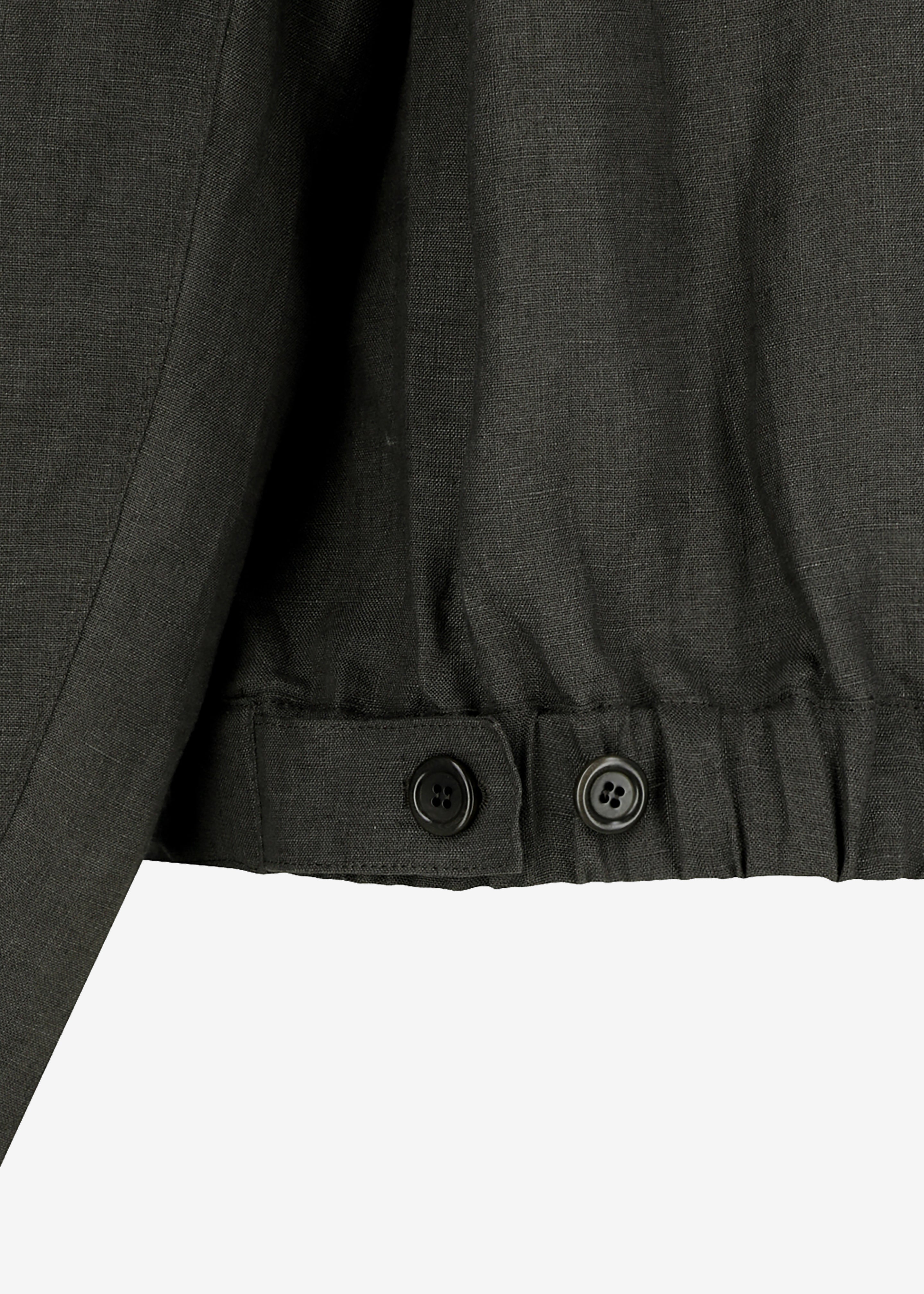Amomento Linen Crop Jacket - Khaki Grey - 7