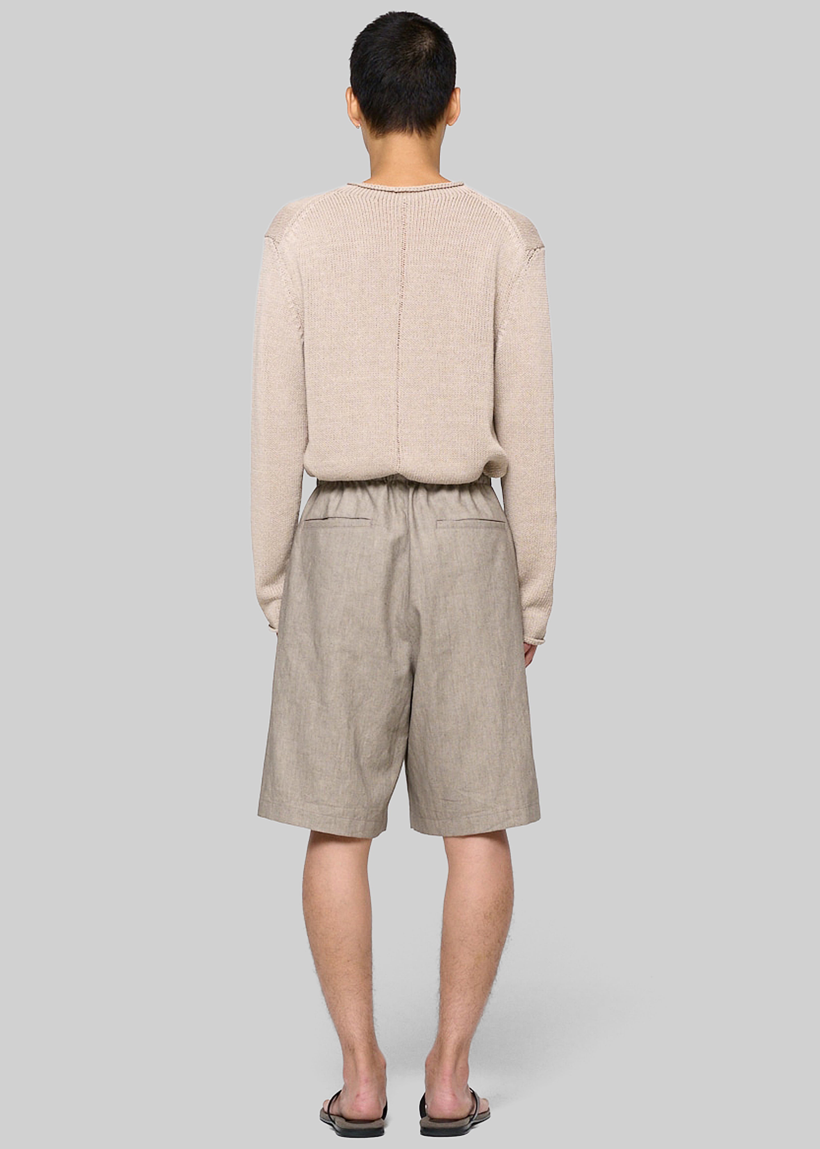 Amomento Linen Drawstring Shorts - Beige - 4
