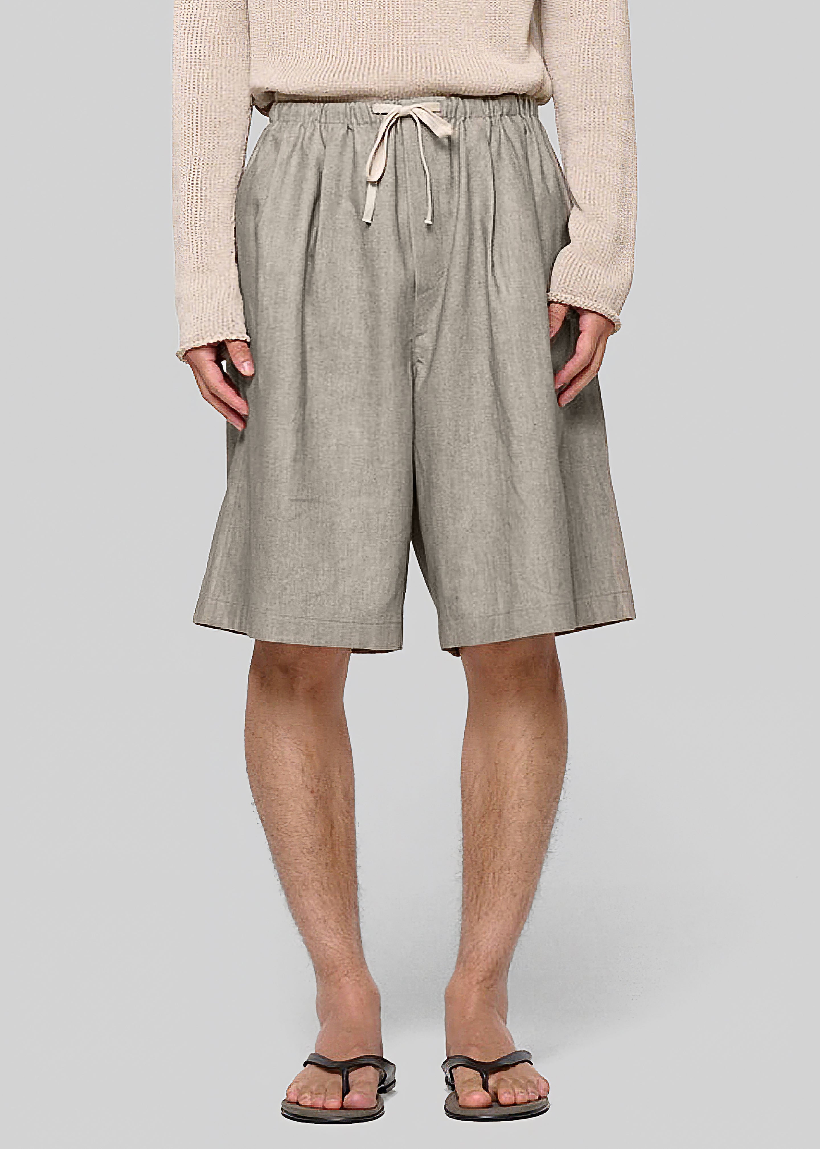 Amomento Linen Drawstring Shorts - Beige - 2