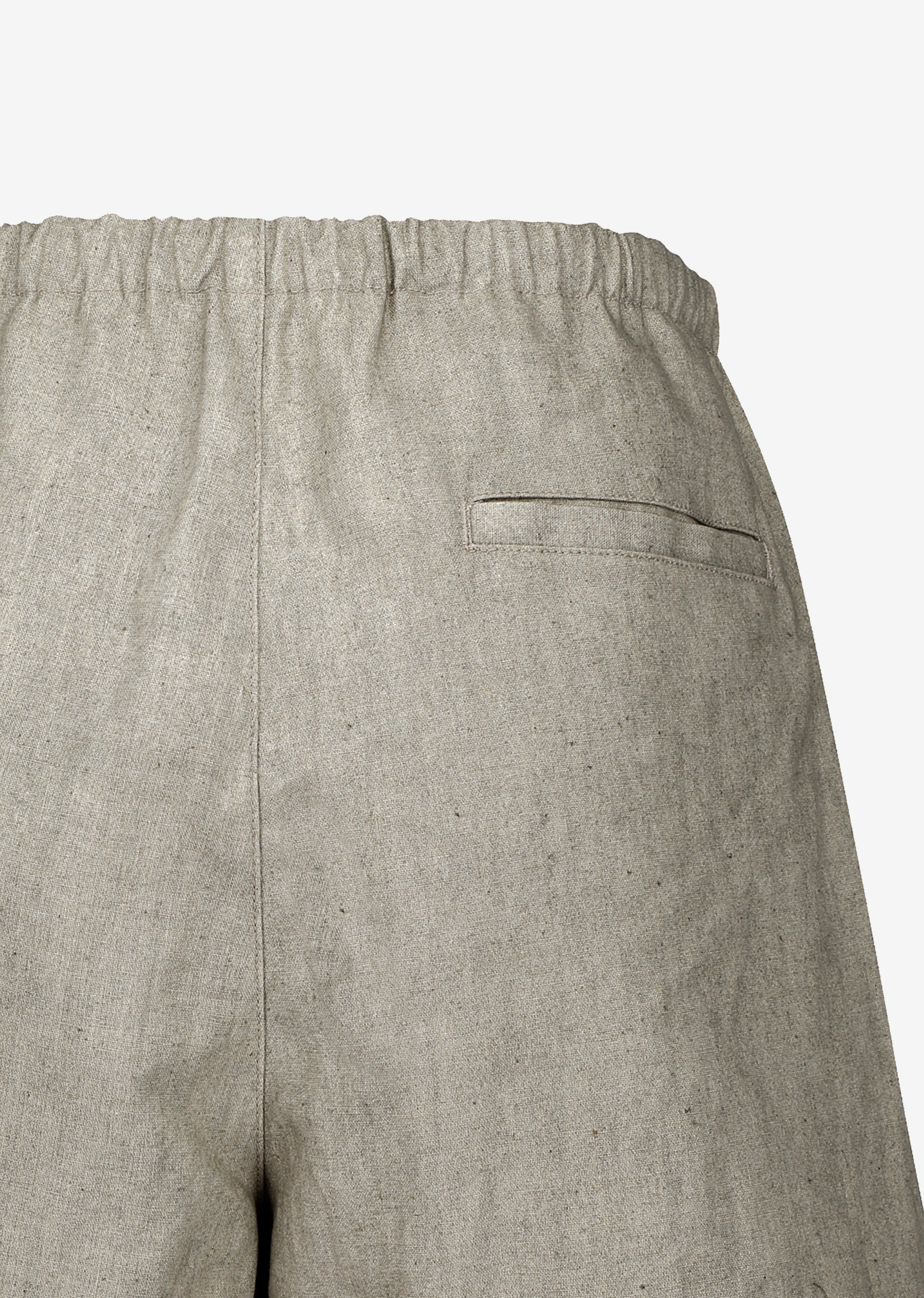 Amomento Linen Drawstring Shorts - Beige - 5
