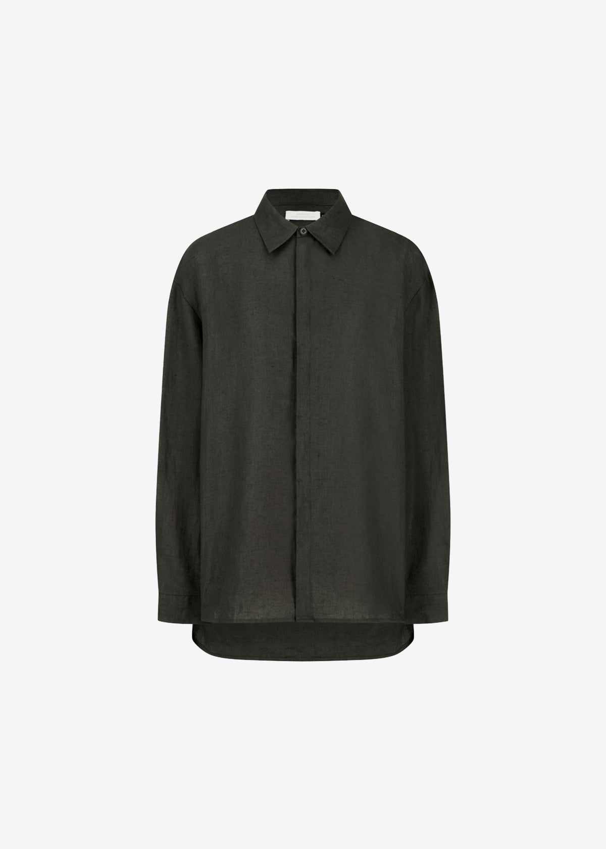 Amomento Linen Oversized Shirt - Khaki Grey - 9