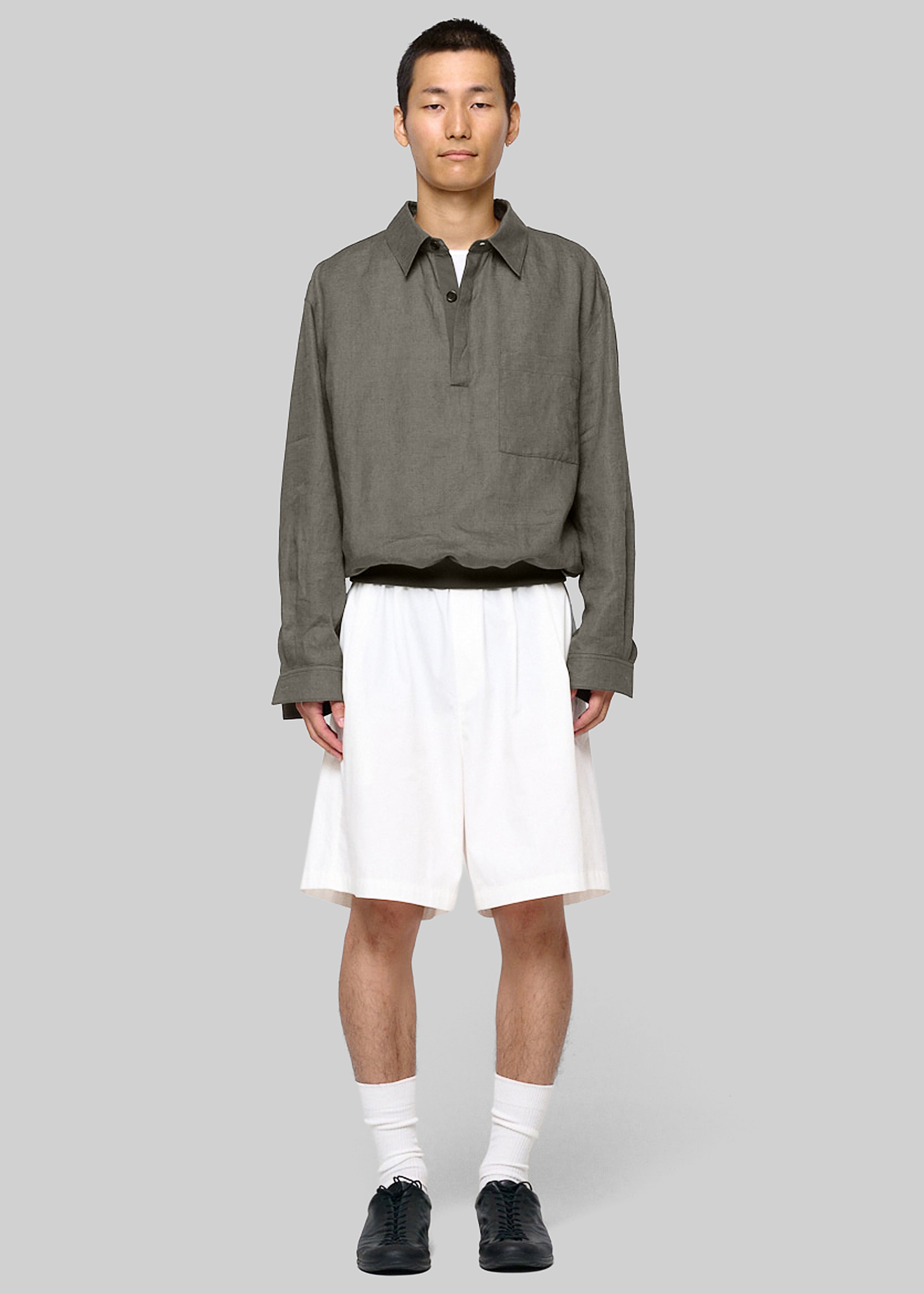 Amomento Linen Pullover - Khaki - 1