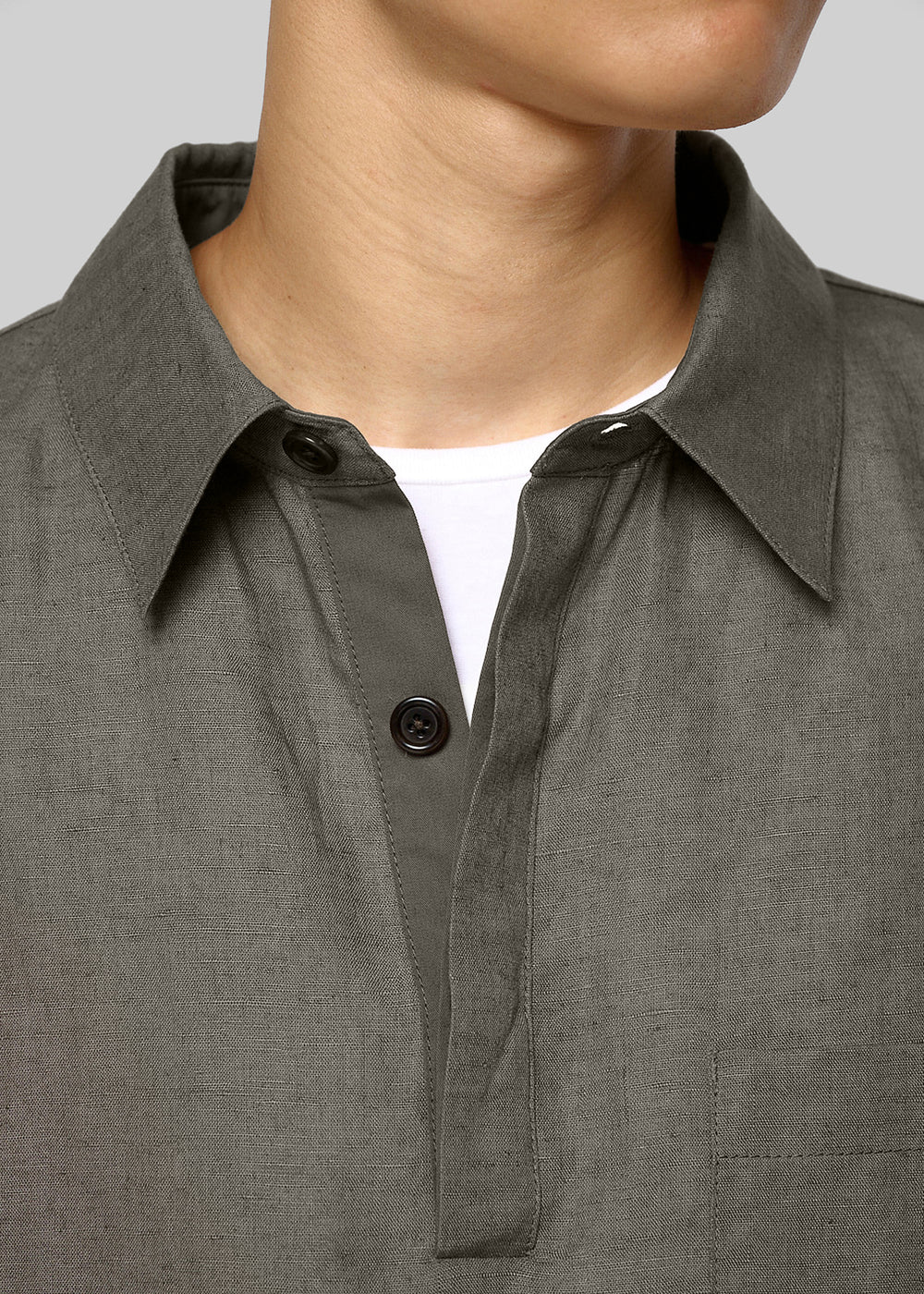 Amomento Linen Pullover - Khaki - 1