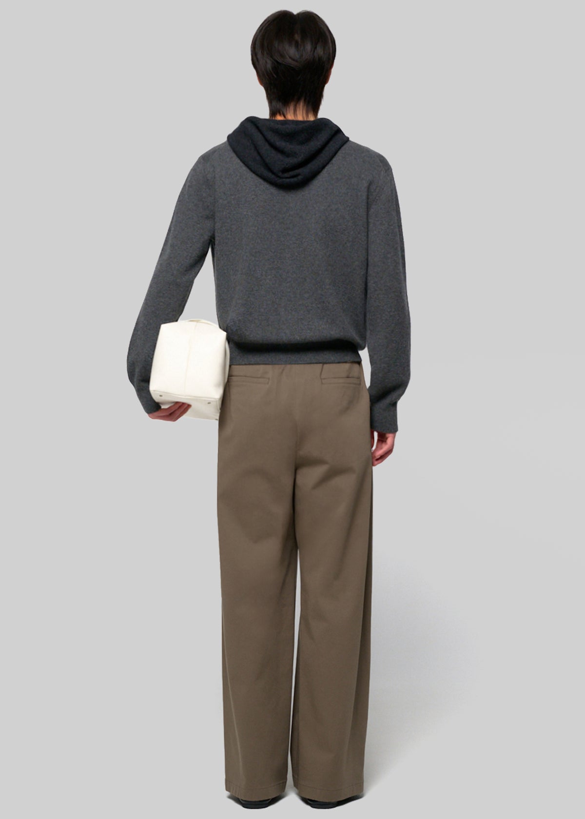 Amomento Cashmere Crewneck Cardigan - Melange Grey