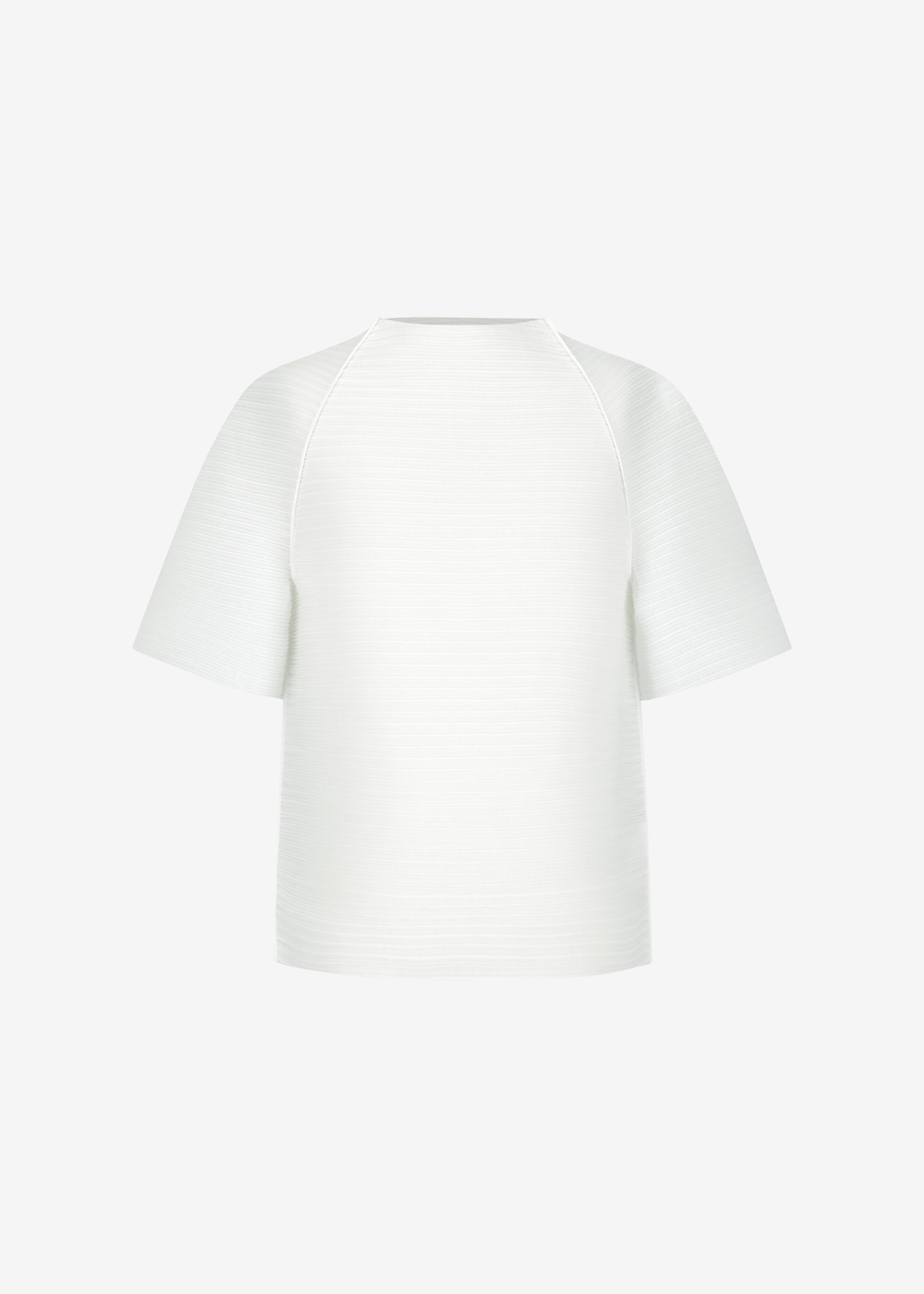 Amomento Men's Pleats Raglan Top - White - 7