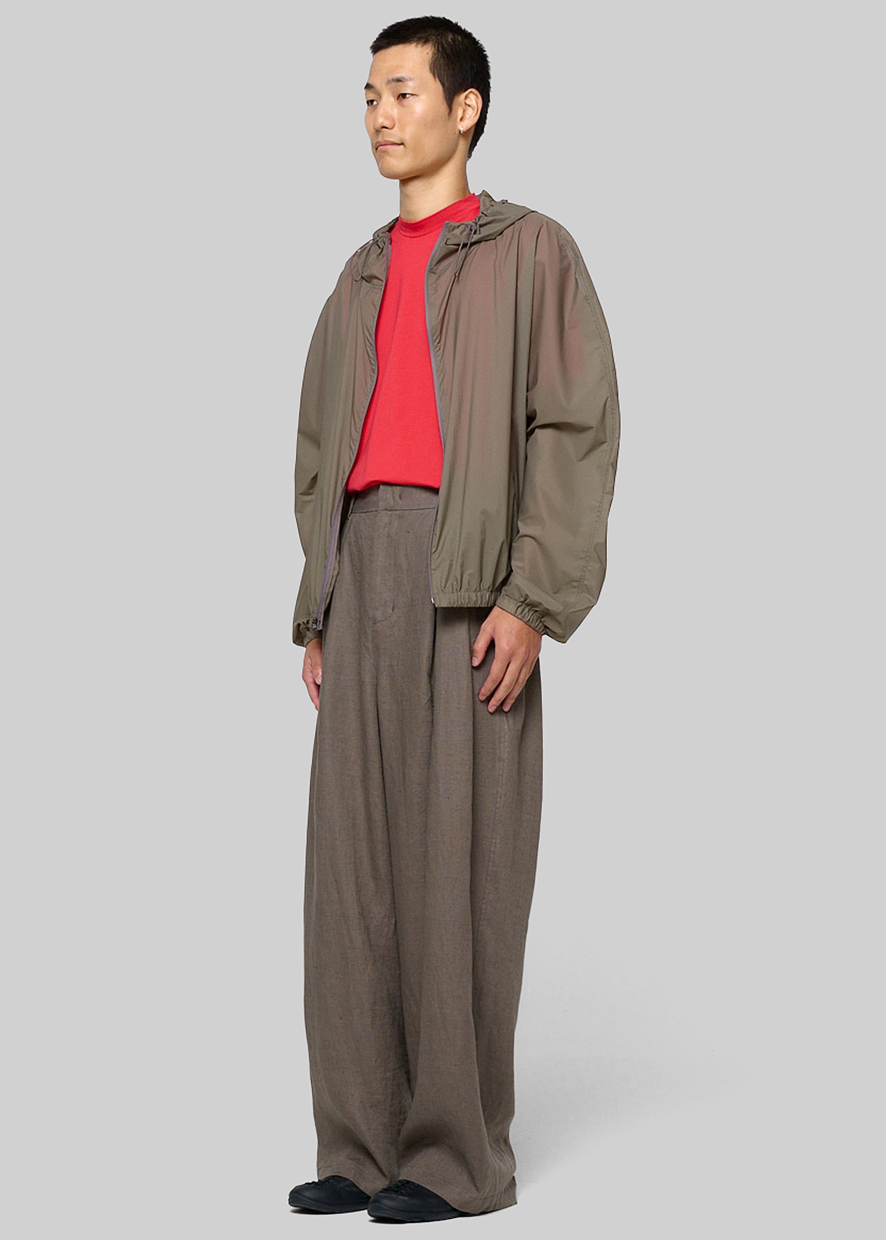 Amomento Raglan Hooded Jumper - Khaki - 1