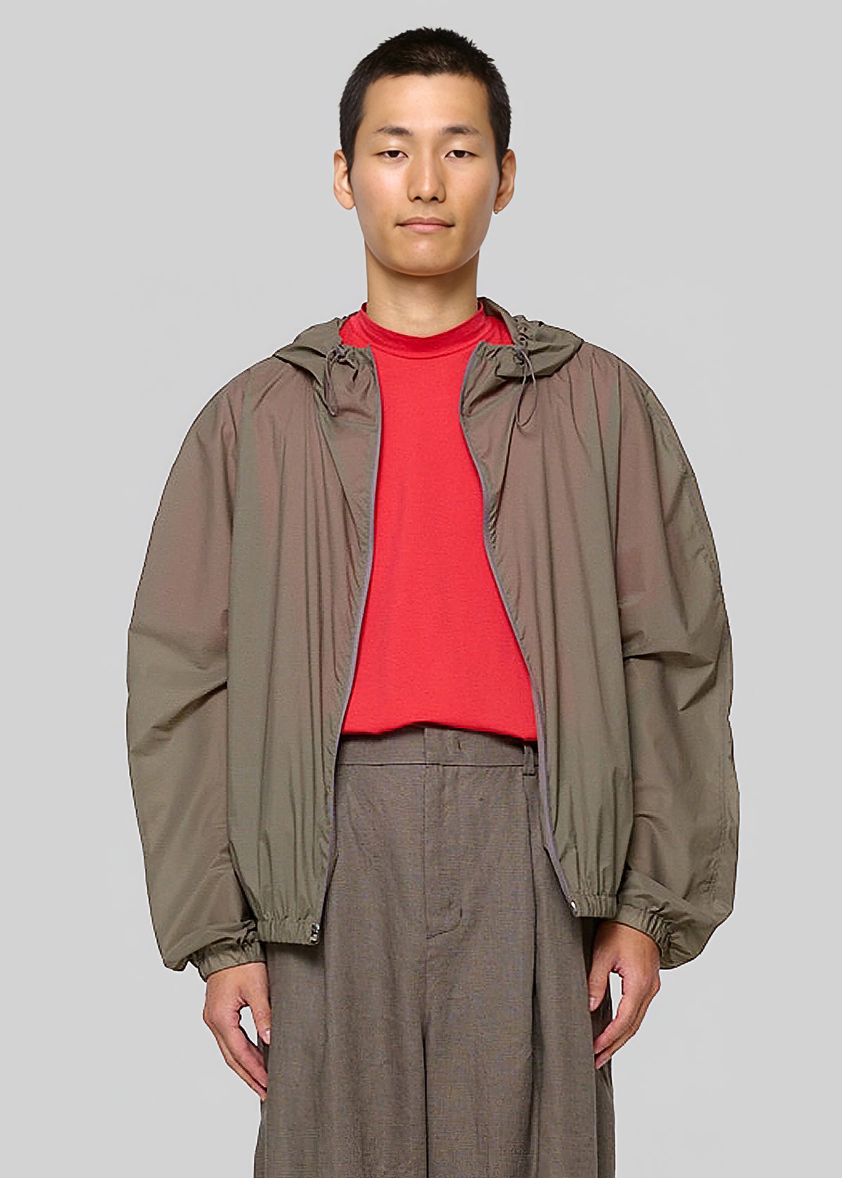 Amomento Raglan Hooded Jumper - Khaki - 4
