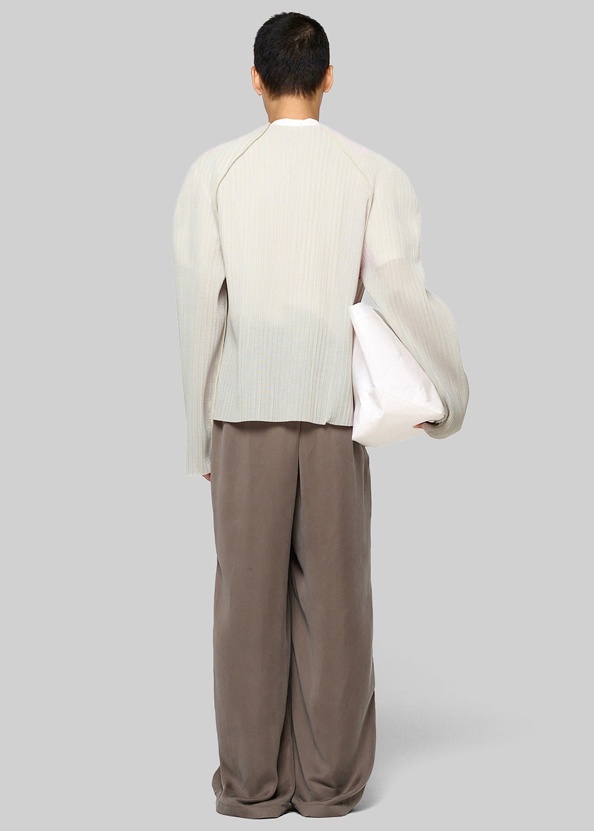 Amomento Pleats Zip Up Jumper - Beige - 4