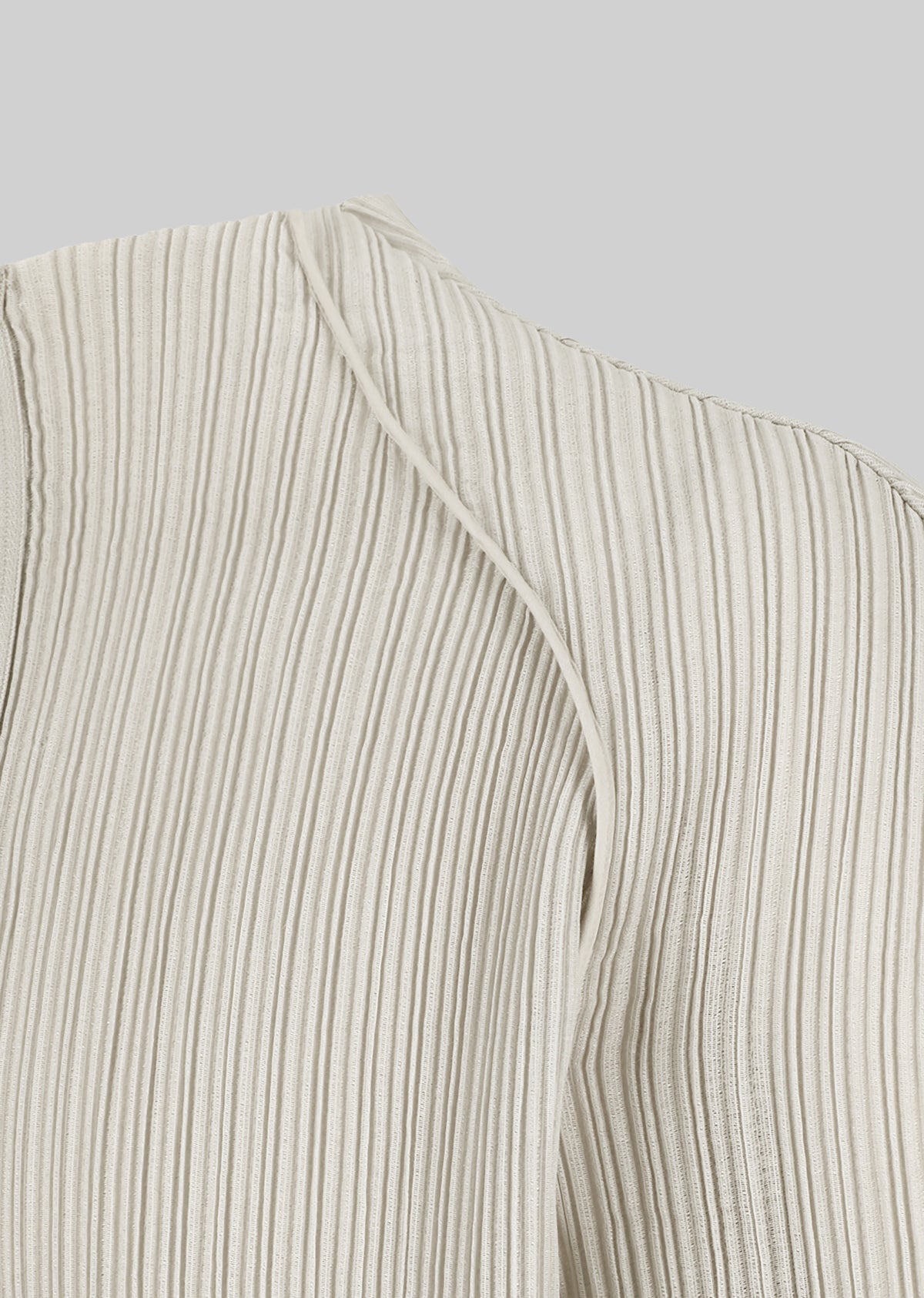 Amomento Pleats Zip Up Jumper - Beige - 5
