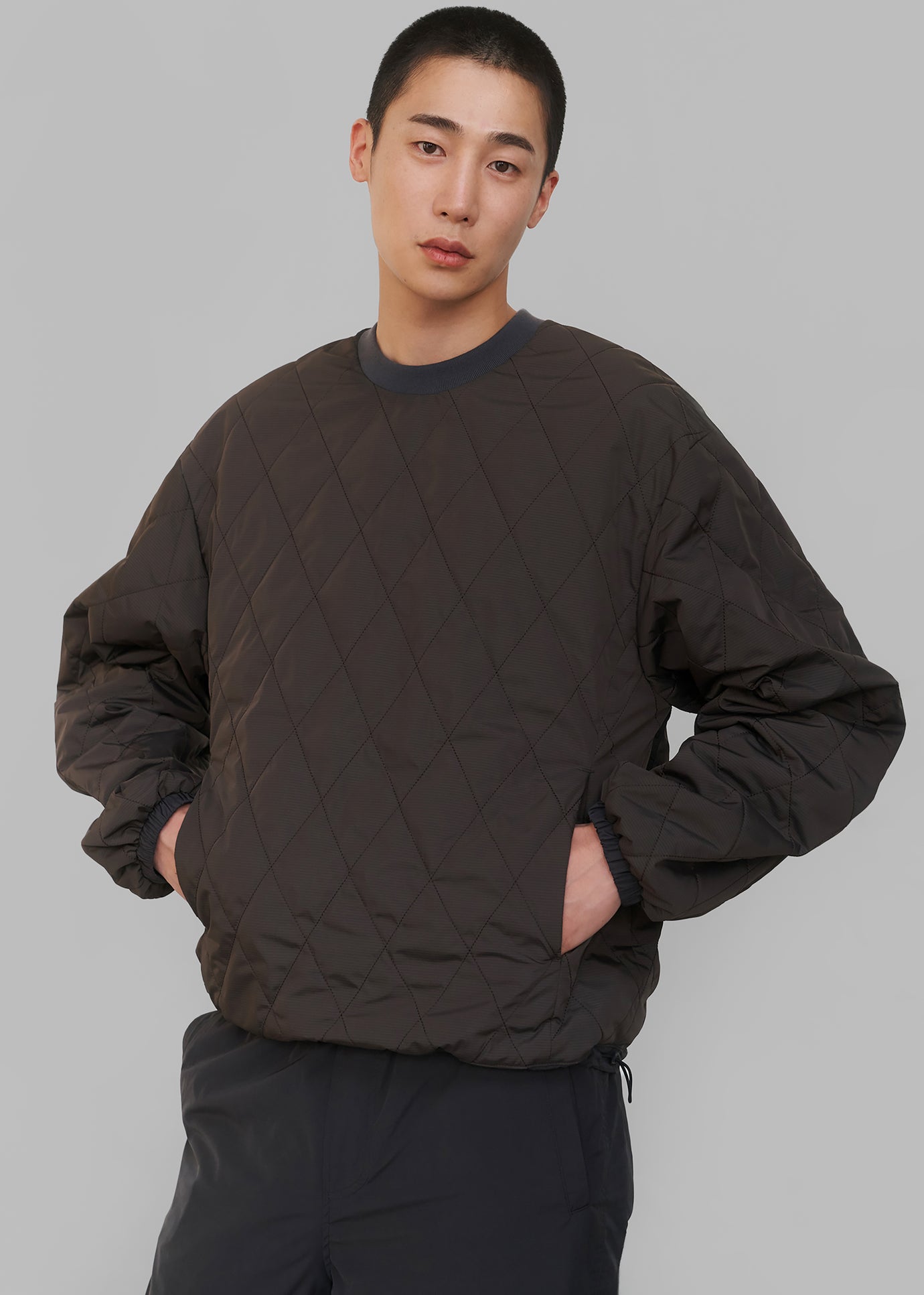 Amomento Reversible Padded Sweatshirt - Dark Brown