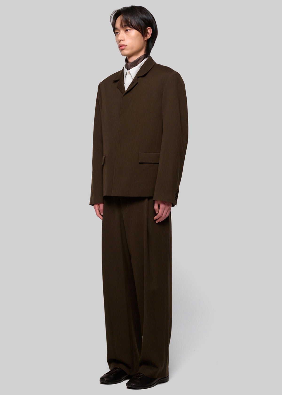 Amomento Single Breasted Wool Jacket - Brown