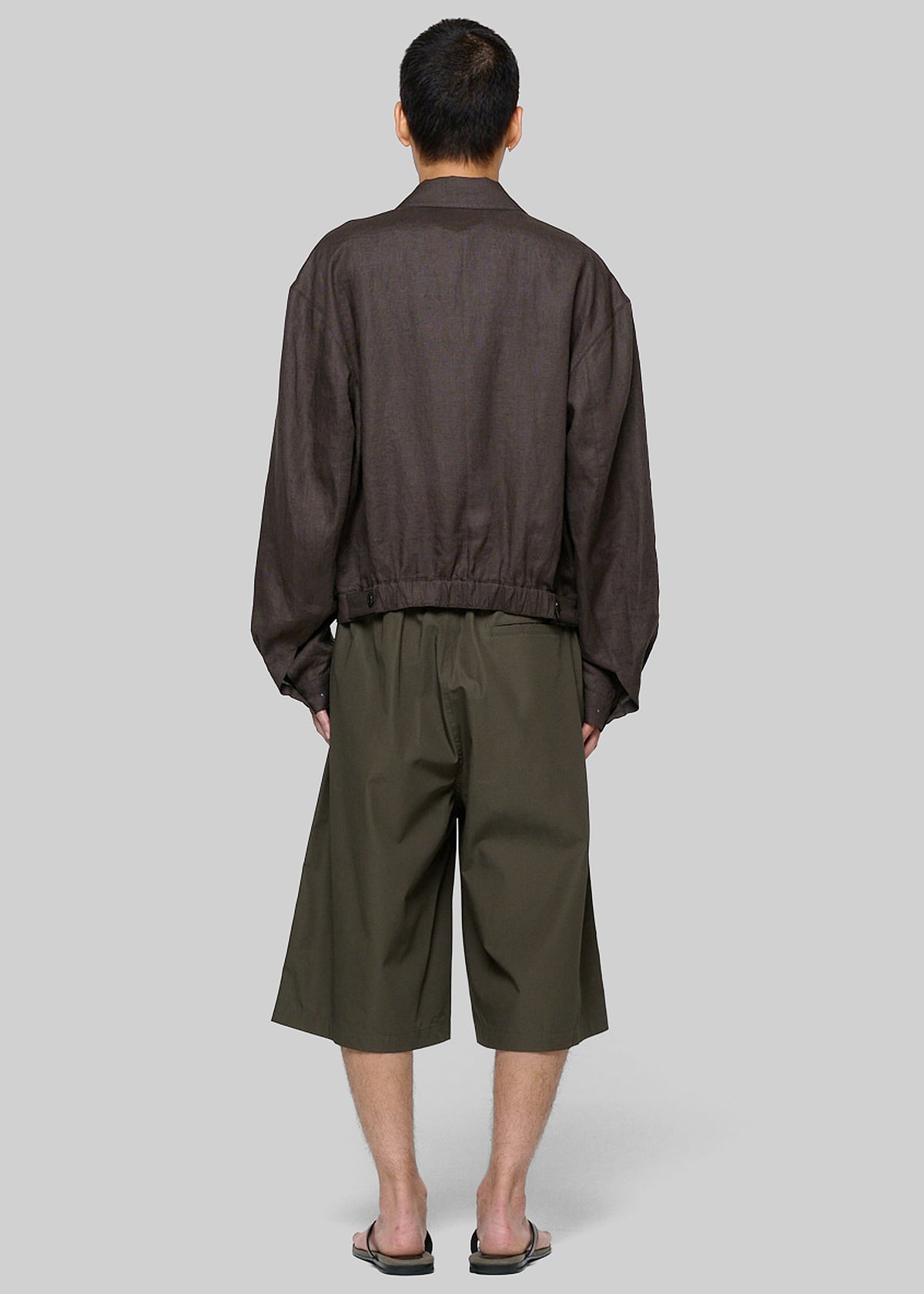 Amomento Two Tuck Wide Shorts - Brown - 4